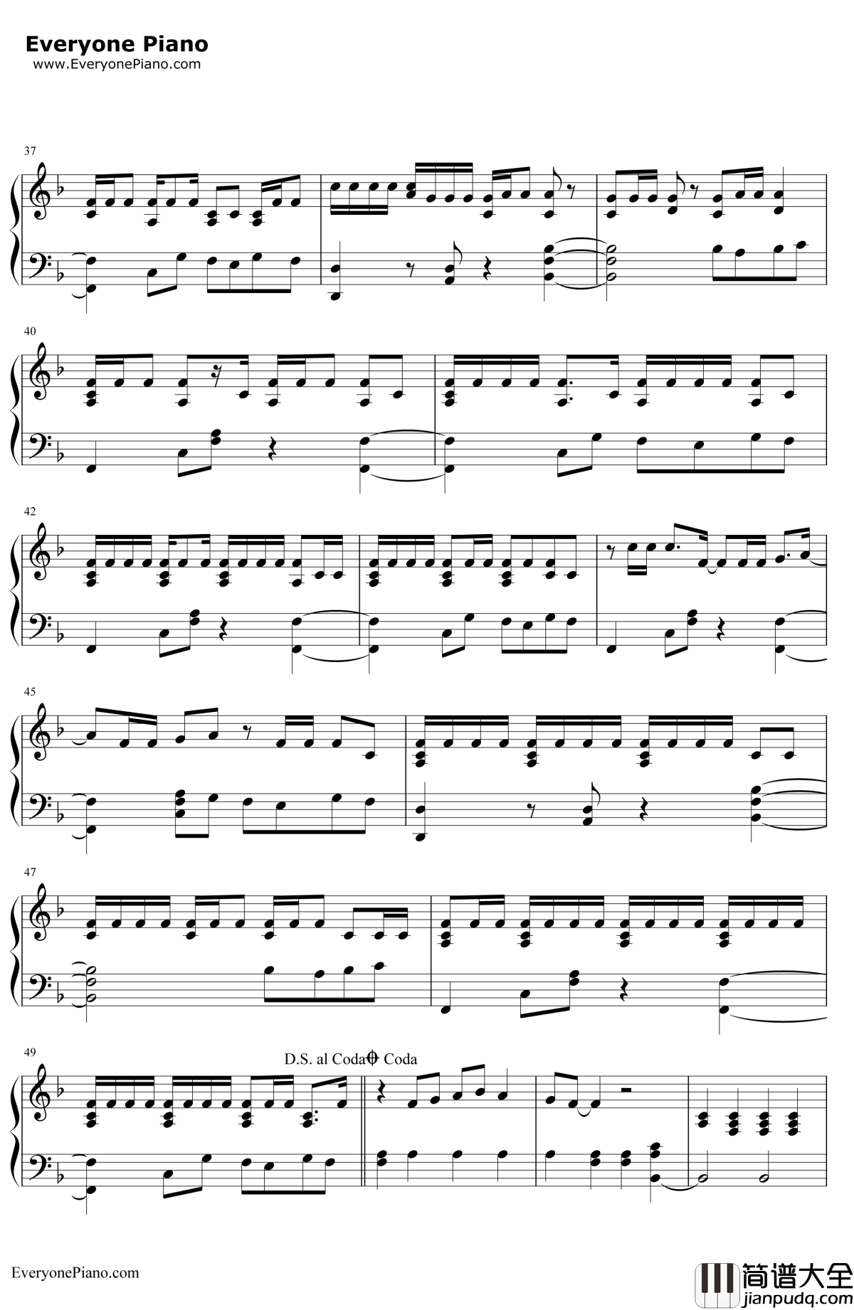 U.N.I.钢琴谱_EdSheeran