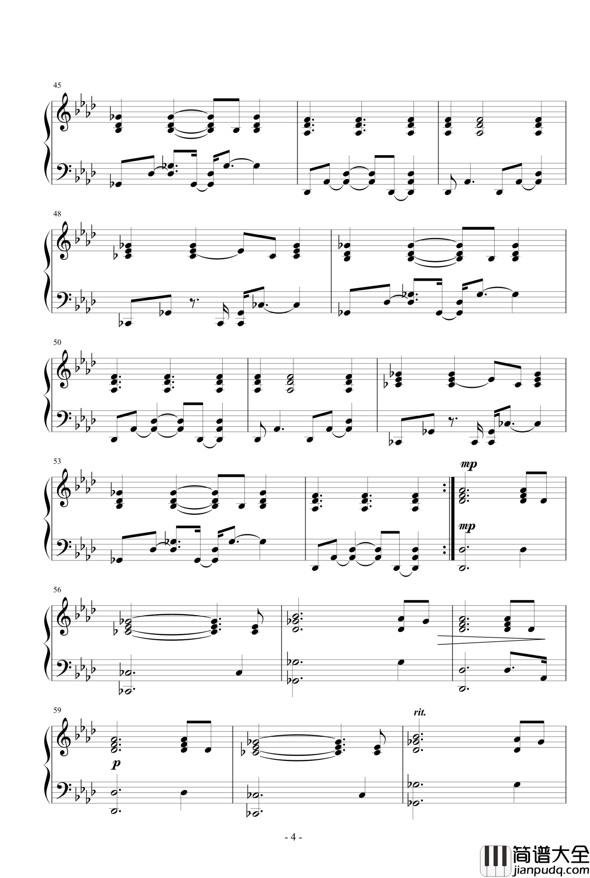 Hey_Jude伴奏钢琴谱_The_Beatles