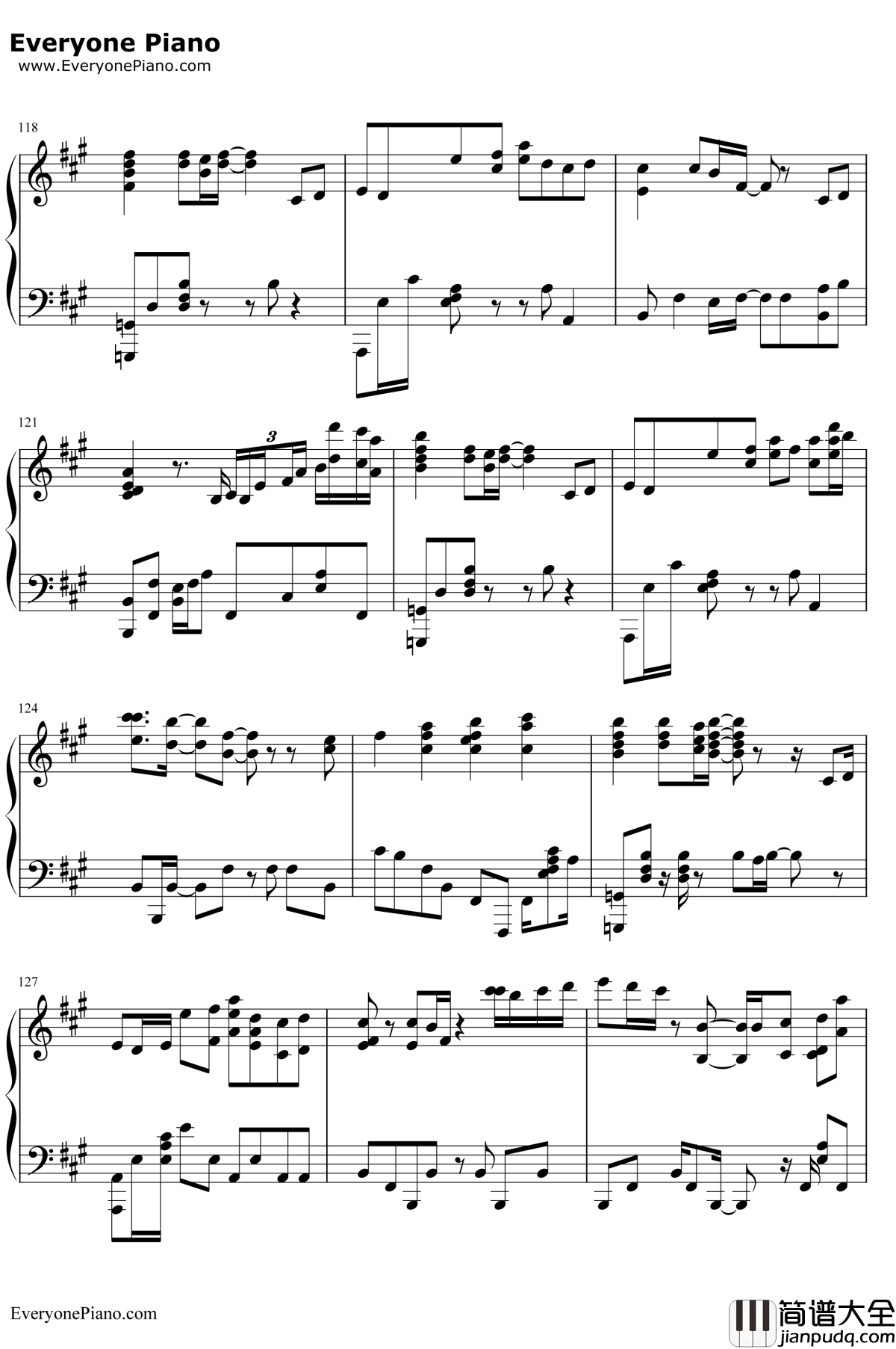 鸟之诗钢琴谱_Lia_动画AIR主题曲