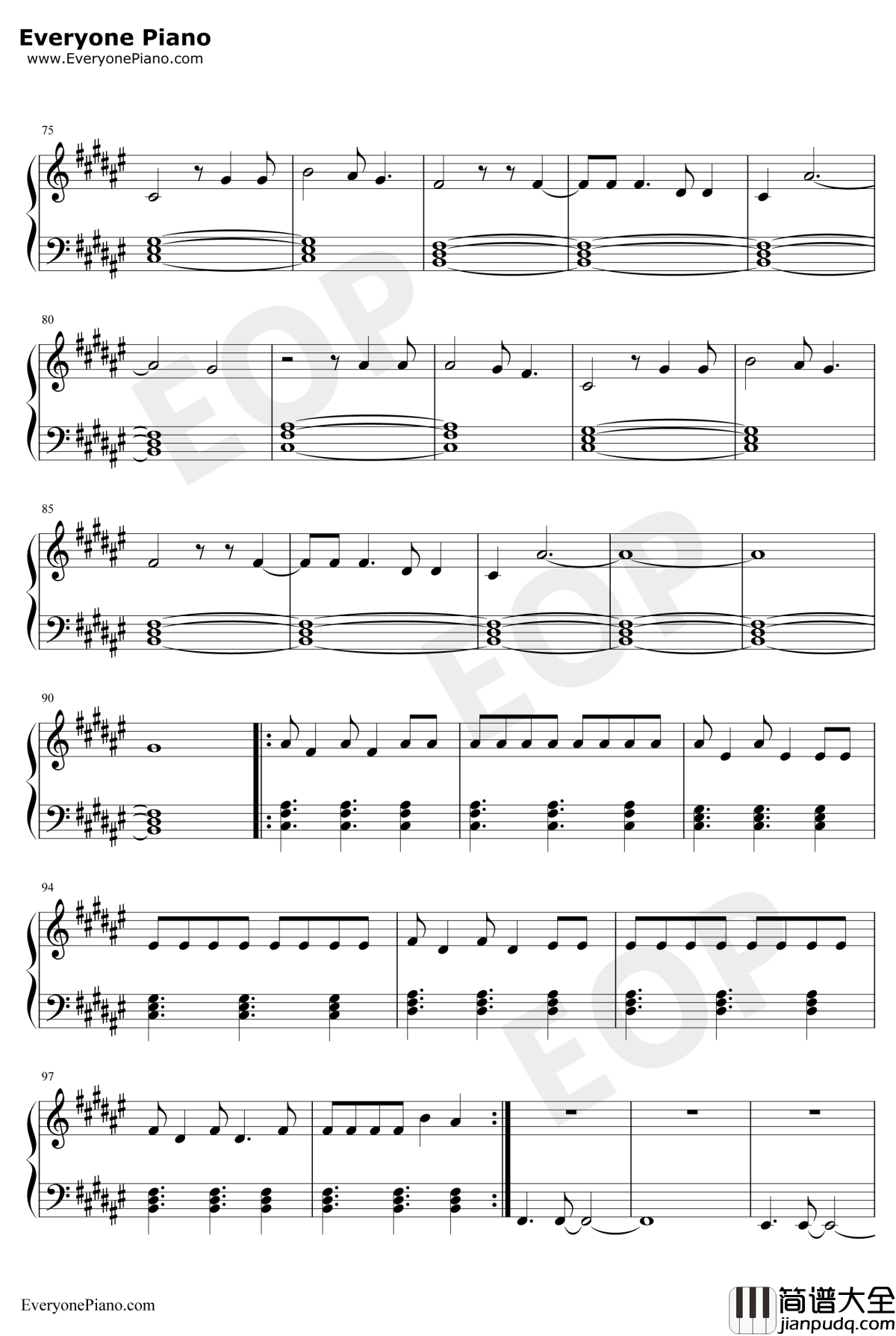 Zero钢琴谱_ImagineDragons_无敌破坏王2大闹互联网OST