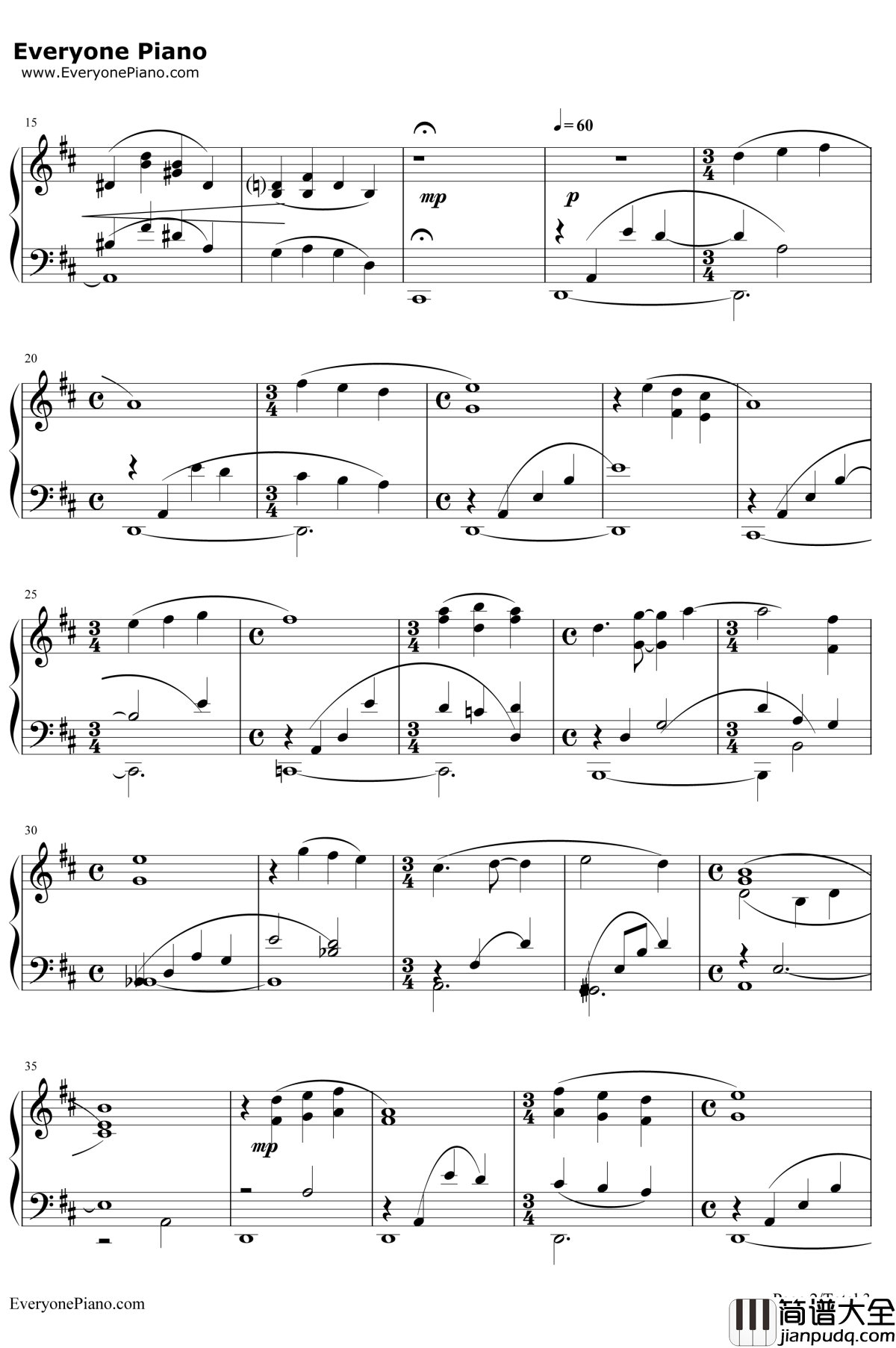 Playing_Love钢琴谱_埃尼奥·莫里康内_海上钢琴师