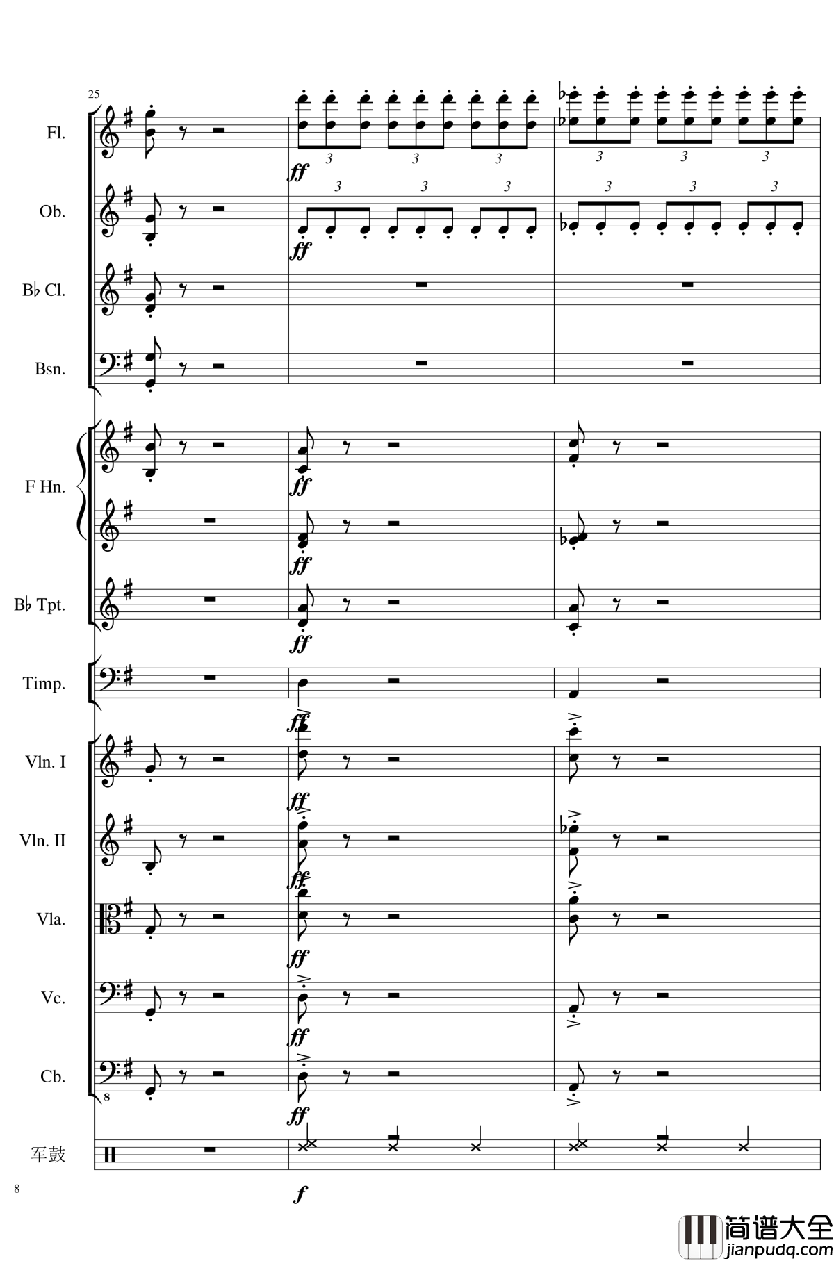 4_Contredanse_for_Chamber_Orchestra,_Op.120钢琴谱_No.4_一个球