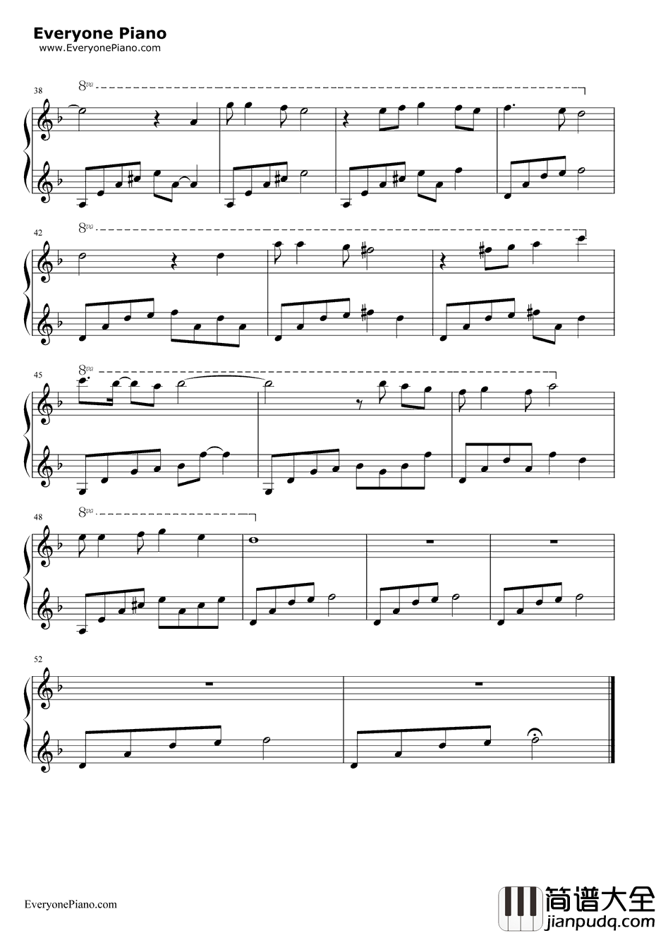 我等候你钢琴谱_未知_人间四月天插曲