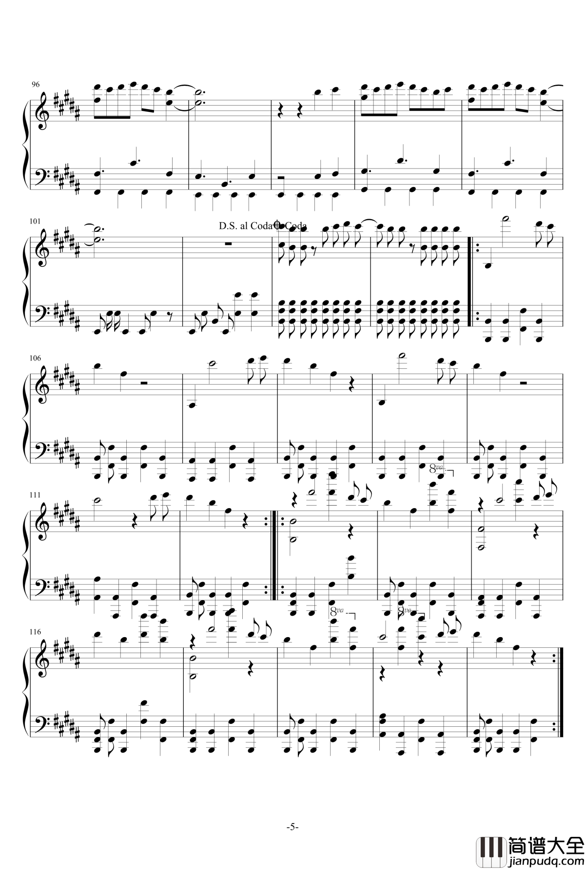 前前前世钢琴谱_RADWIMPS