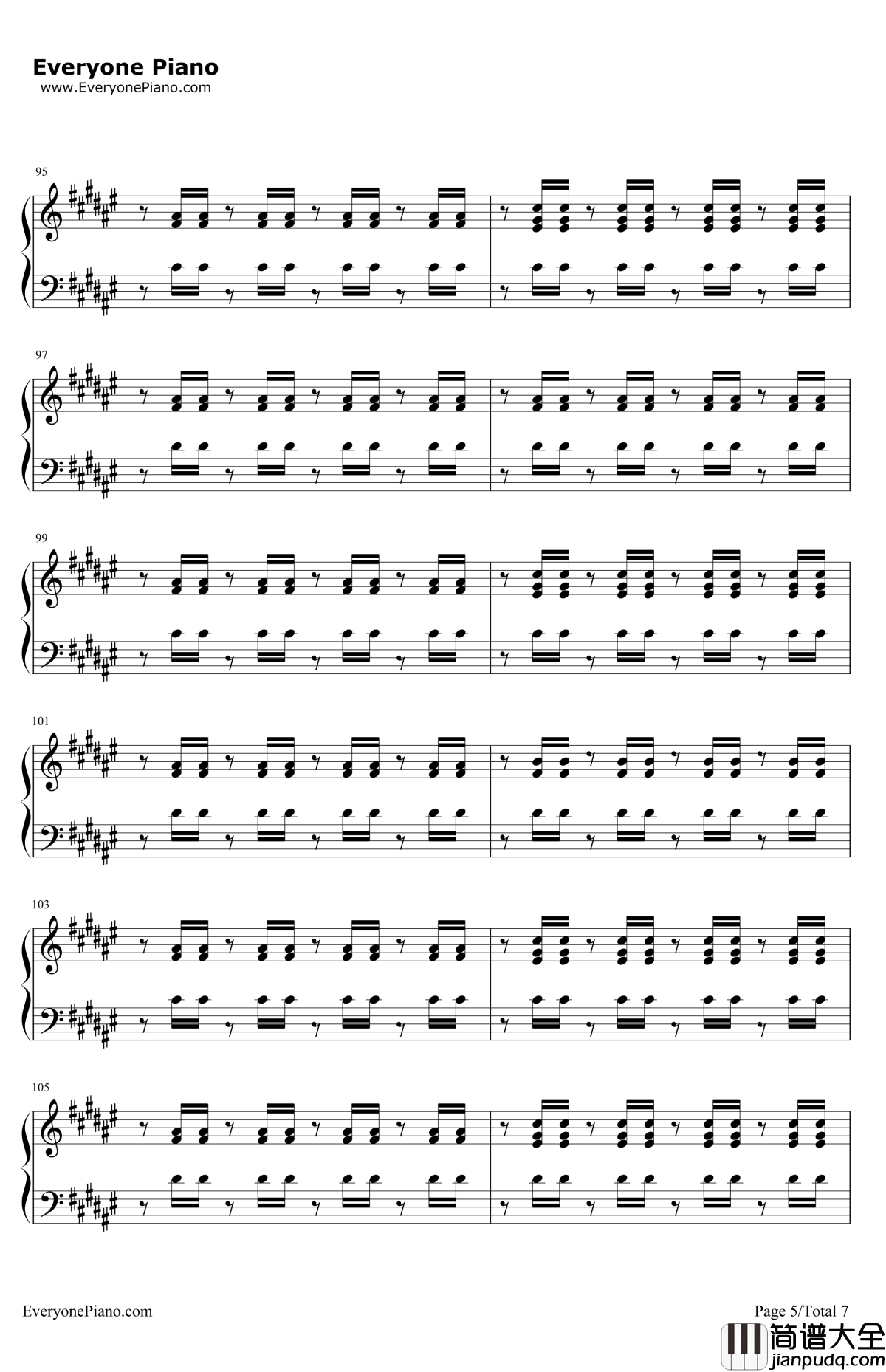 GunsforHands钢琴谱_TwentyOnePilots
