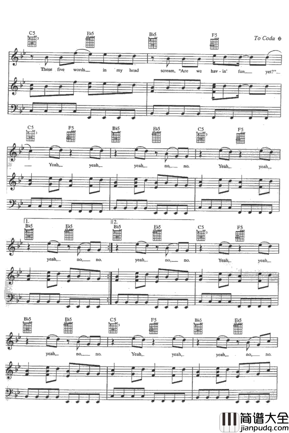 How_You_Remind_Me钢琴谱_Nickelback