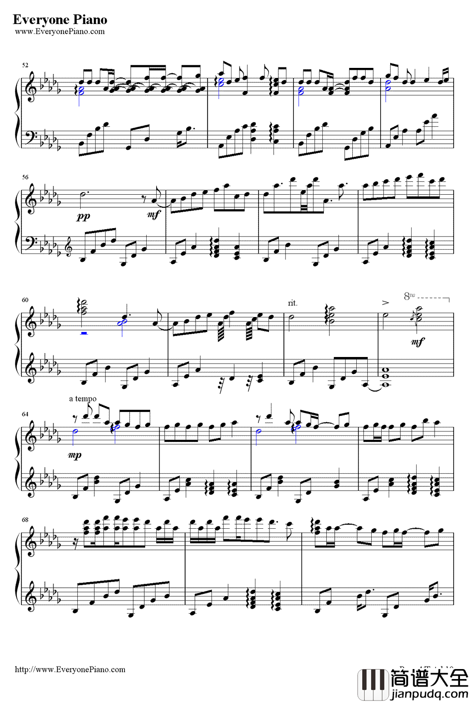 Just_be_friends钢琴谱_巡音ルカ巡音流歌_触手猴版