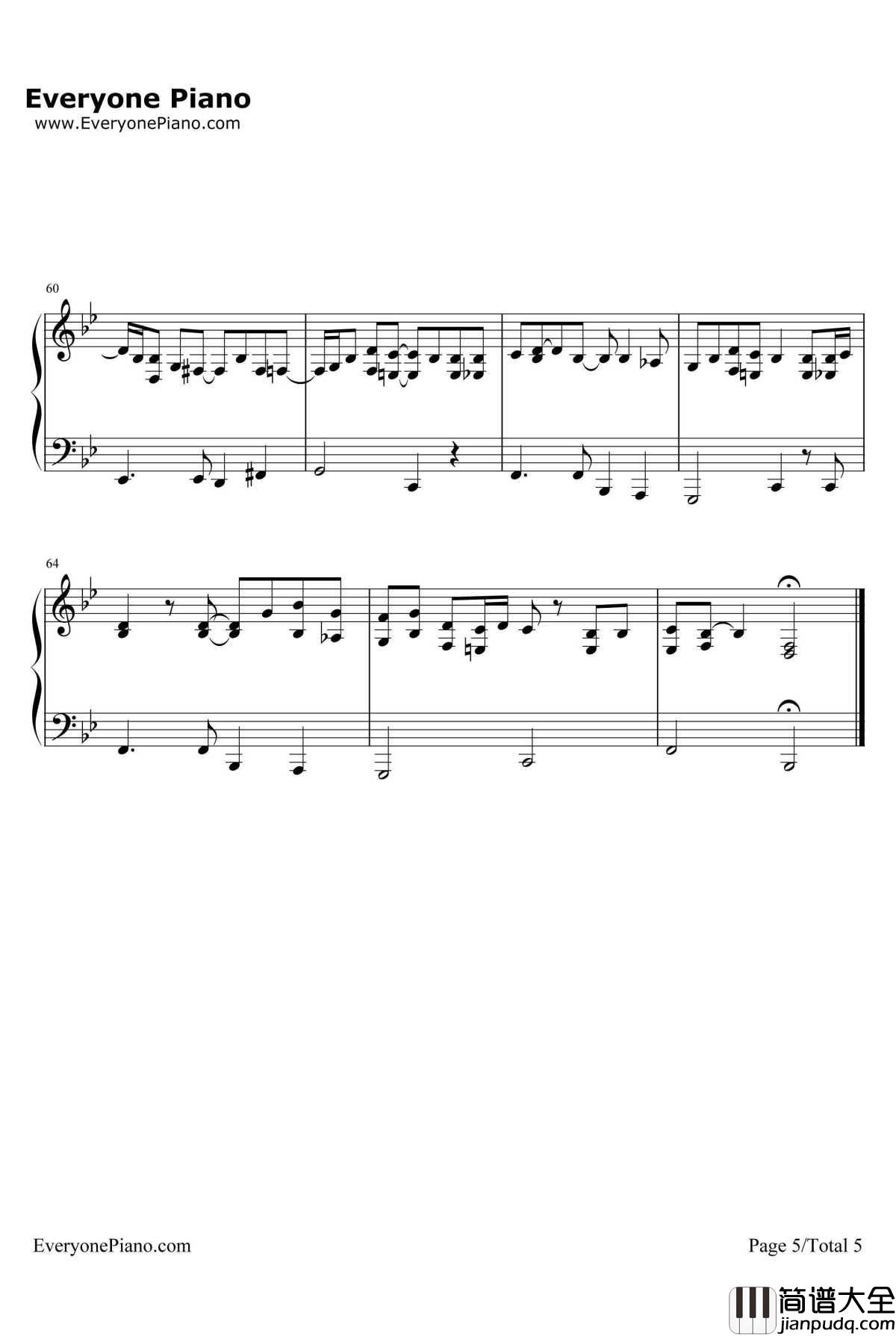 Don't_Know_Why钢琴谱_NorahJones　诺拉·琼斯　