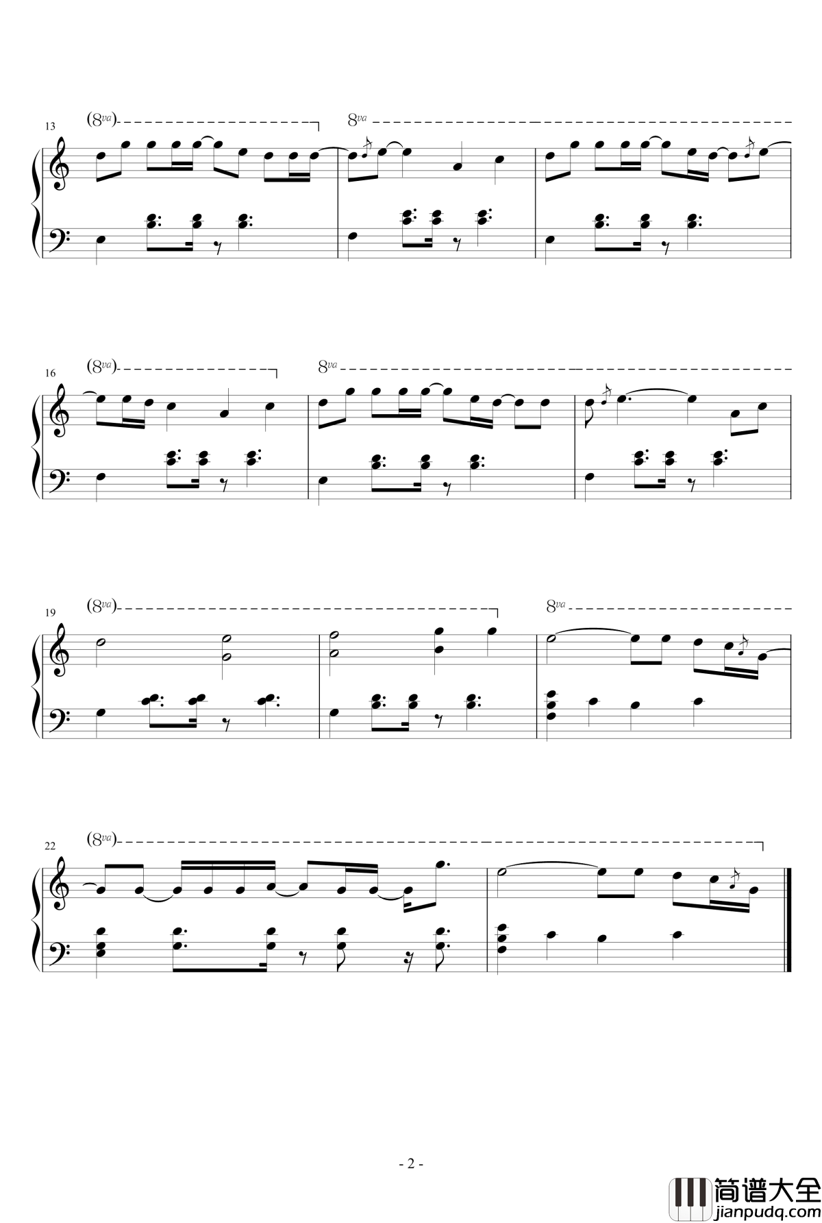 Lost_Stars钢琴谱_Adam_Levine