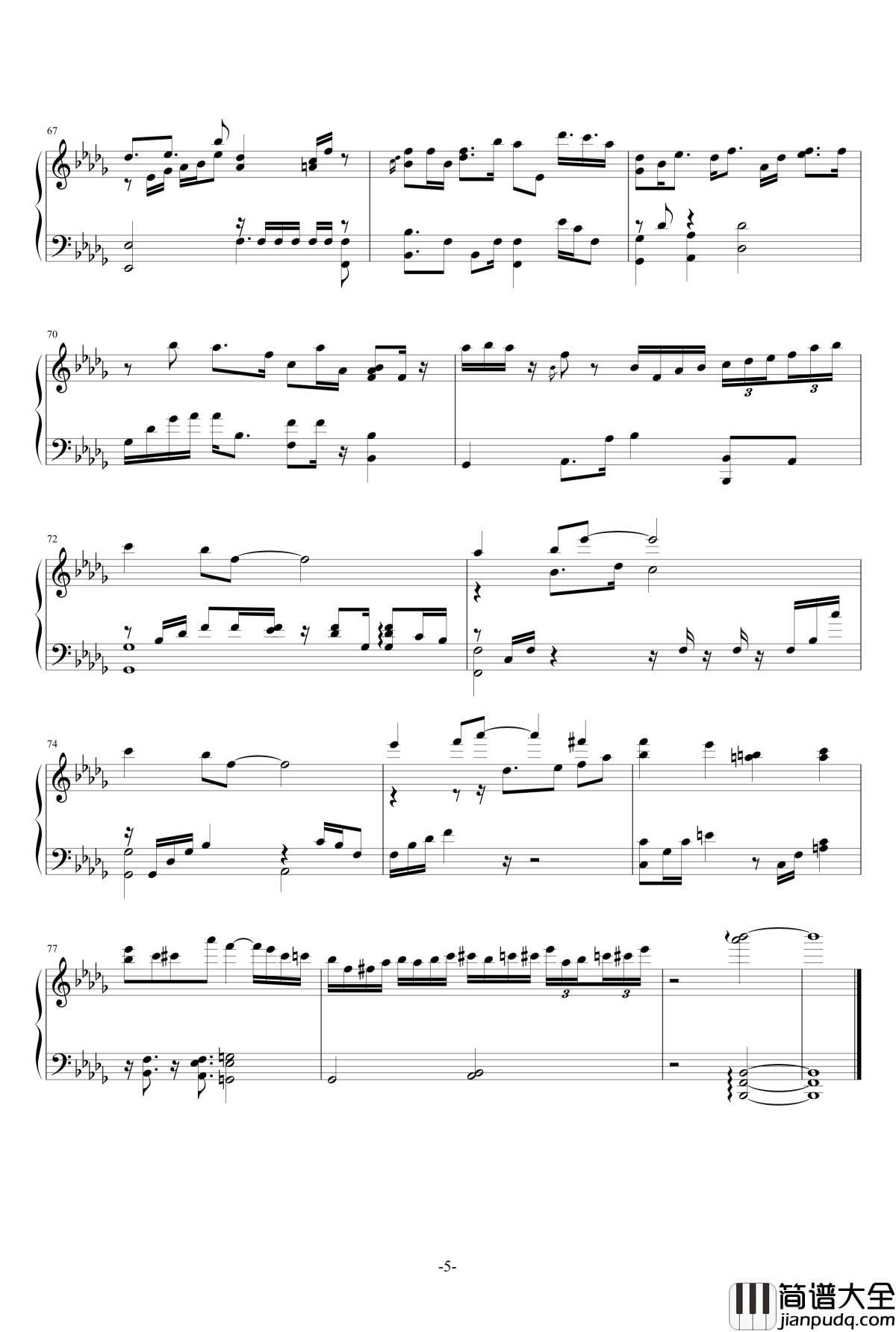 piano_ver钢琴谱_上弦之月_千本樱