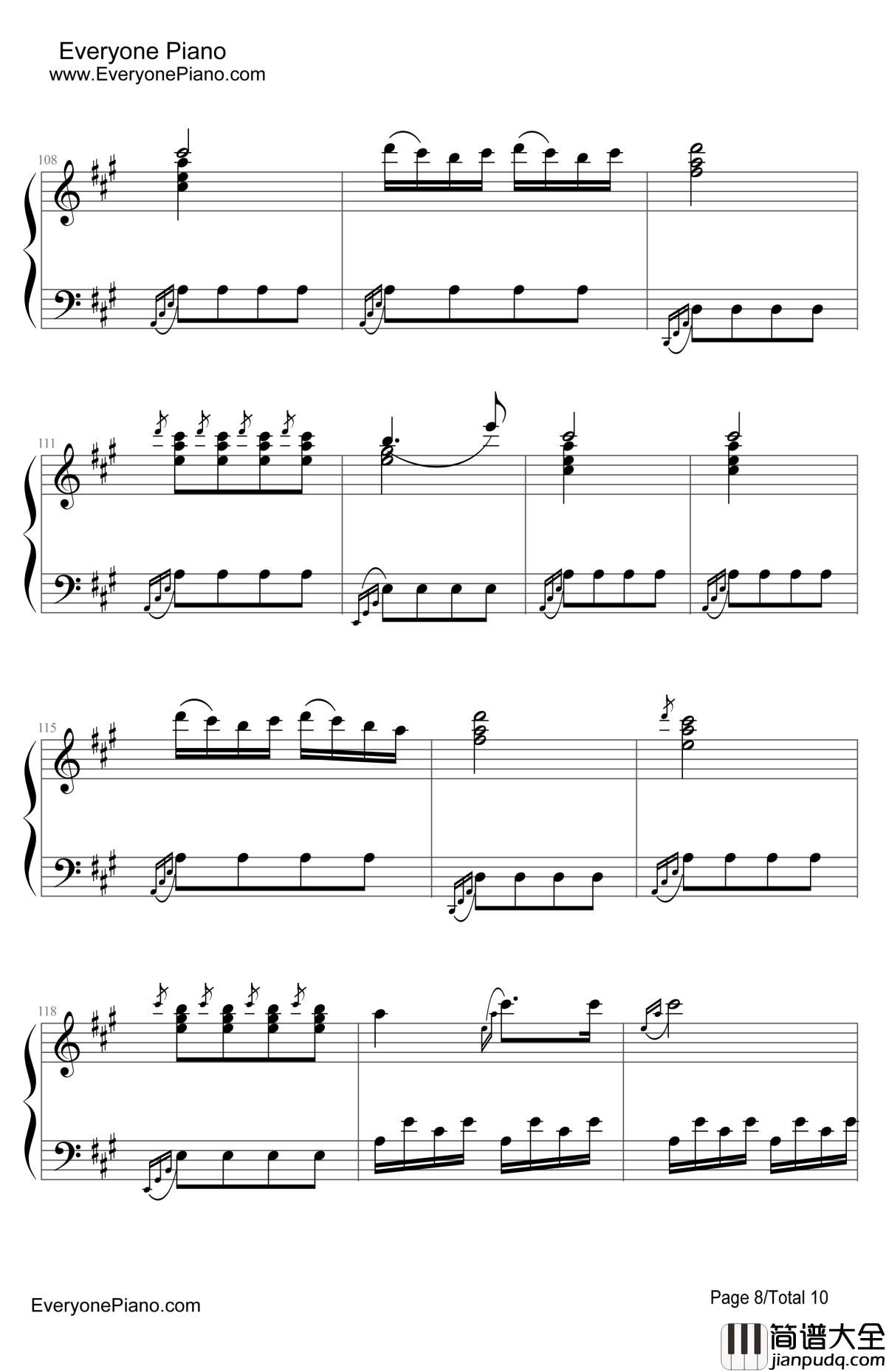 土耳其进行曲钢琴谱_莫扎特Mozart_TurkishMarch