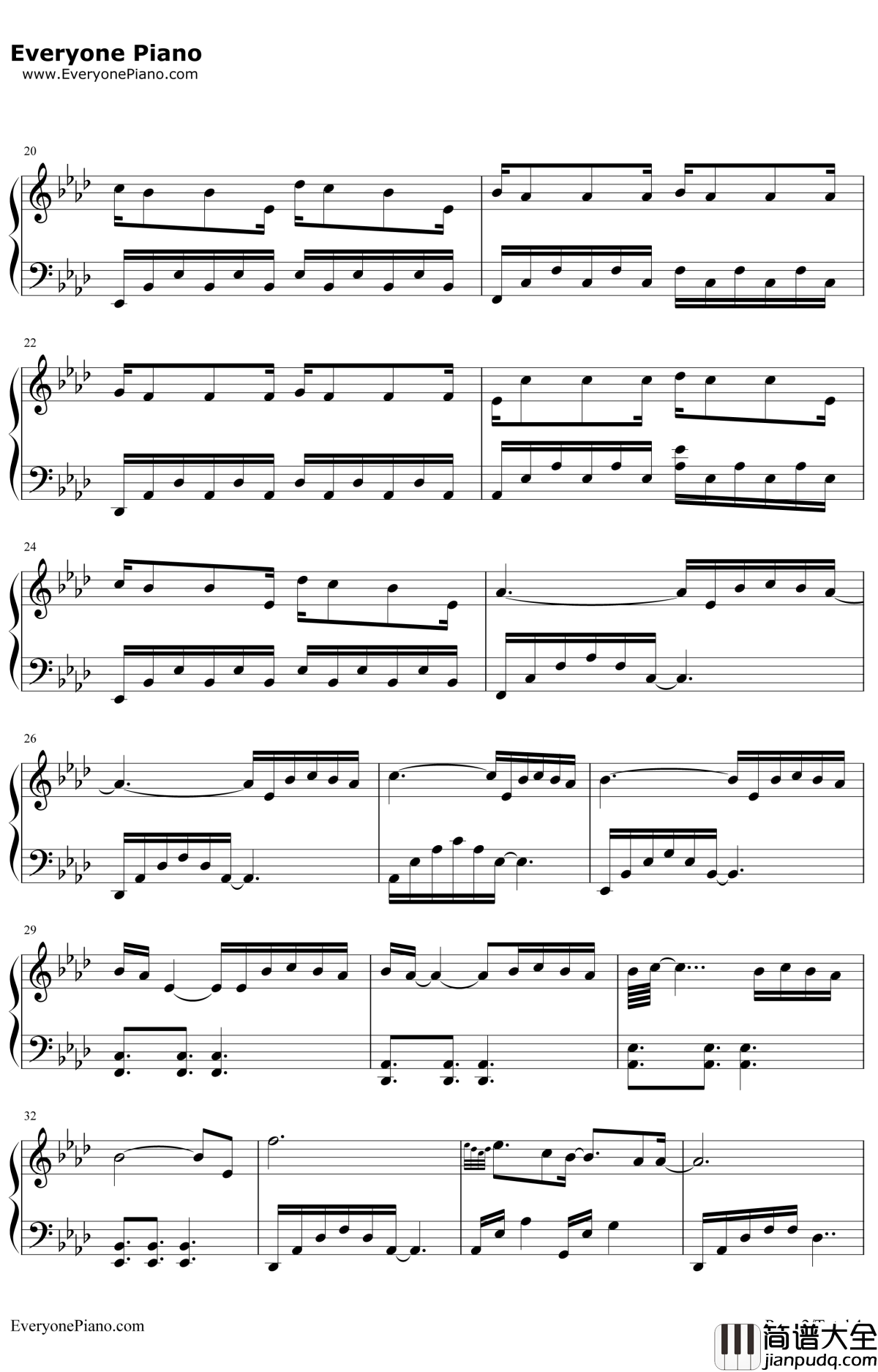 Nuvole_Bianche钢琴谱__Ludovico_Einaudi