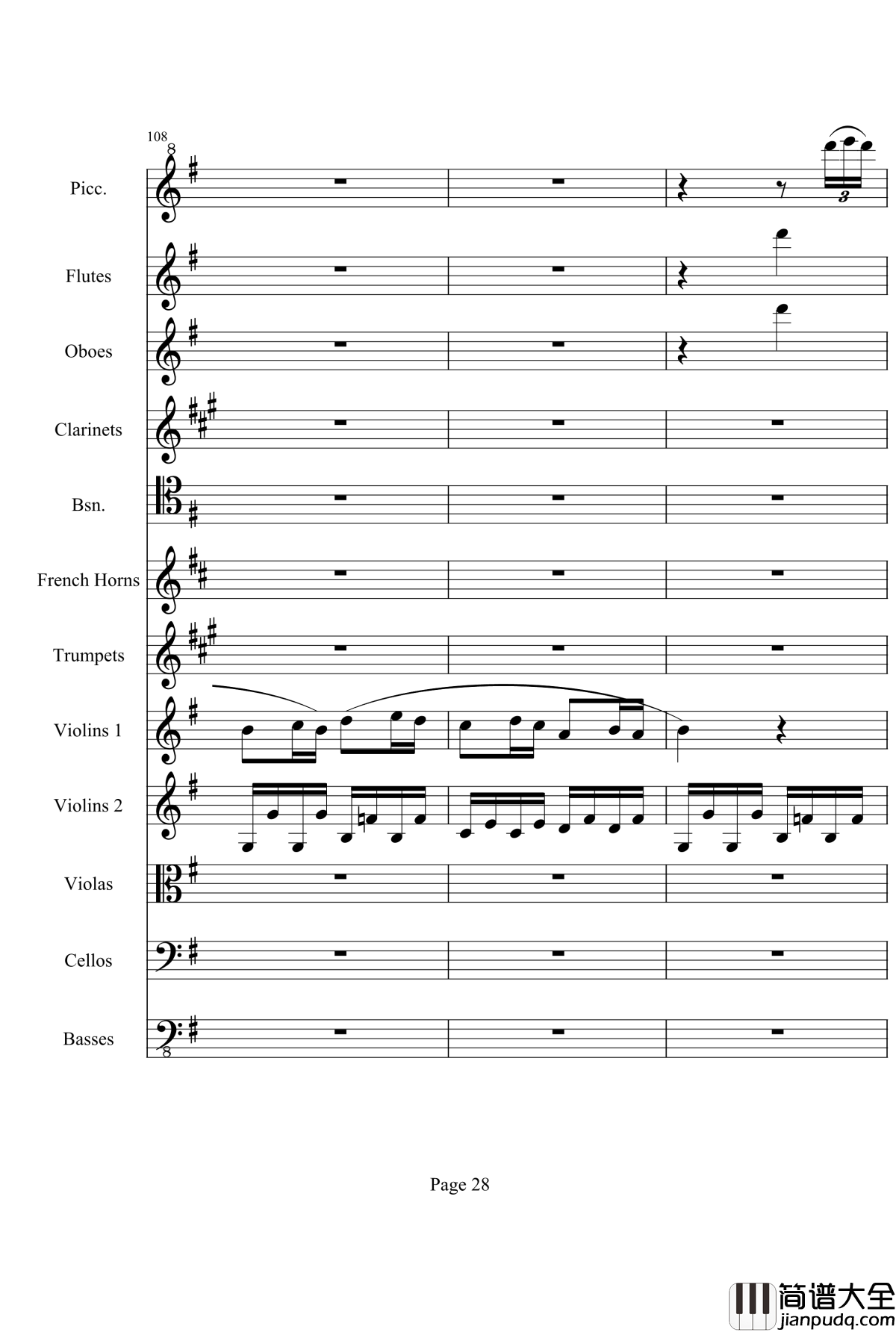 奏鸣曲之交响钢琴谱_第25首_Ⅲ_贝多芬_beethoven