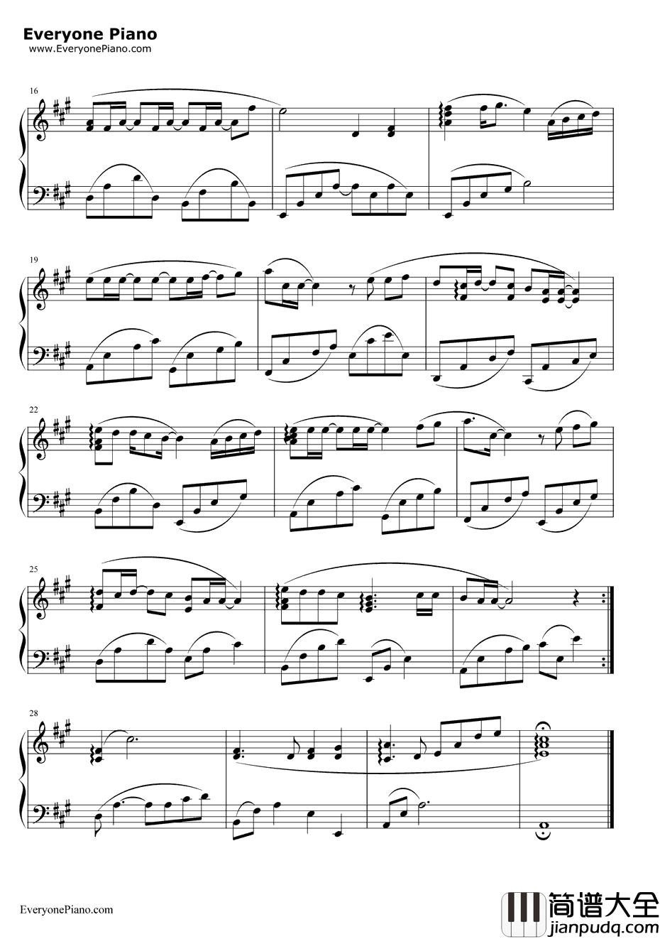 祈祷钢琴谱_郑日荣_蓝色生死恋插曲