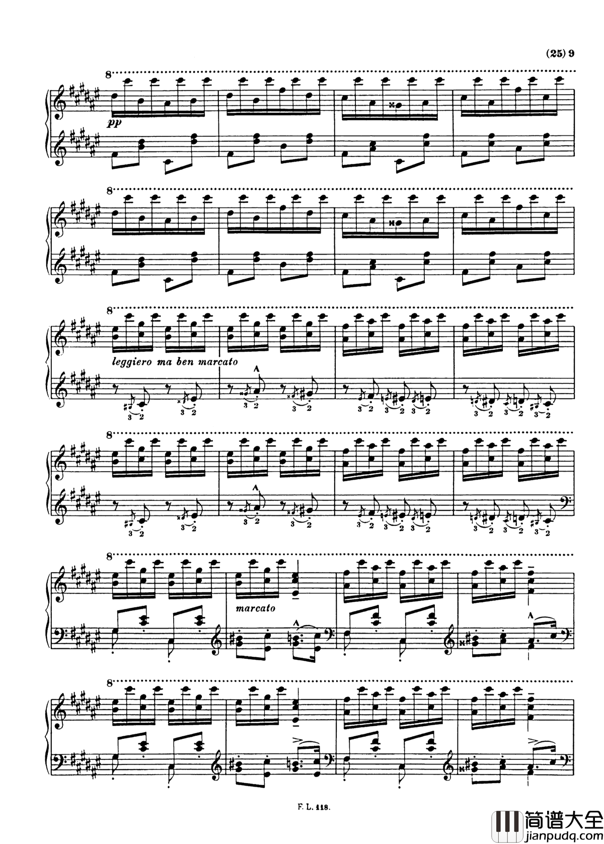 匈牙利狂想曲第二号钢琴谱_Hungarian_Rhapsody,_S._244___No._2_in_C_Sharp_Minor_李斯特