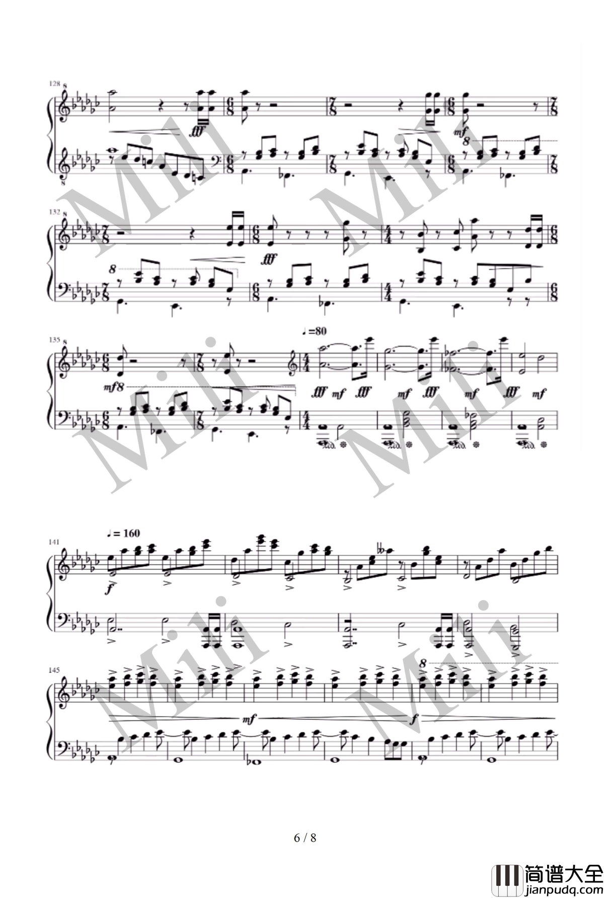 Ephemeral_Full_Version钢琴谱_Mili