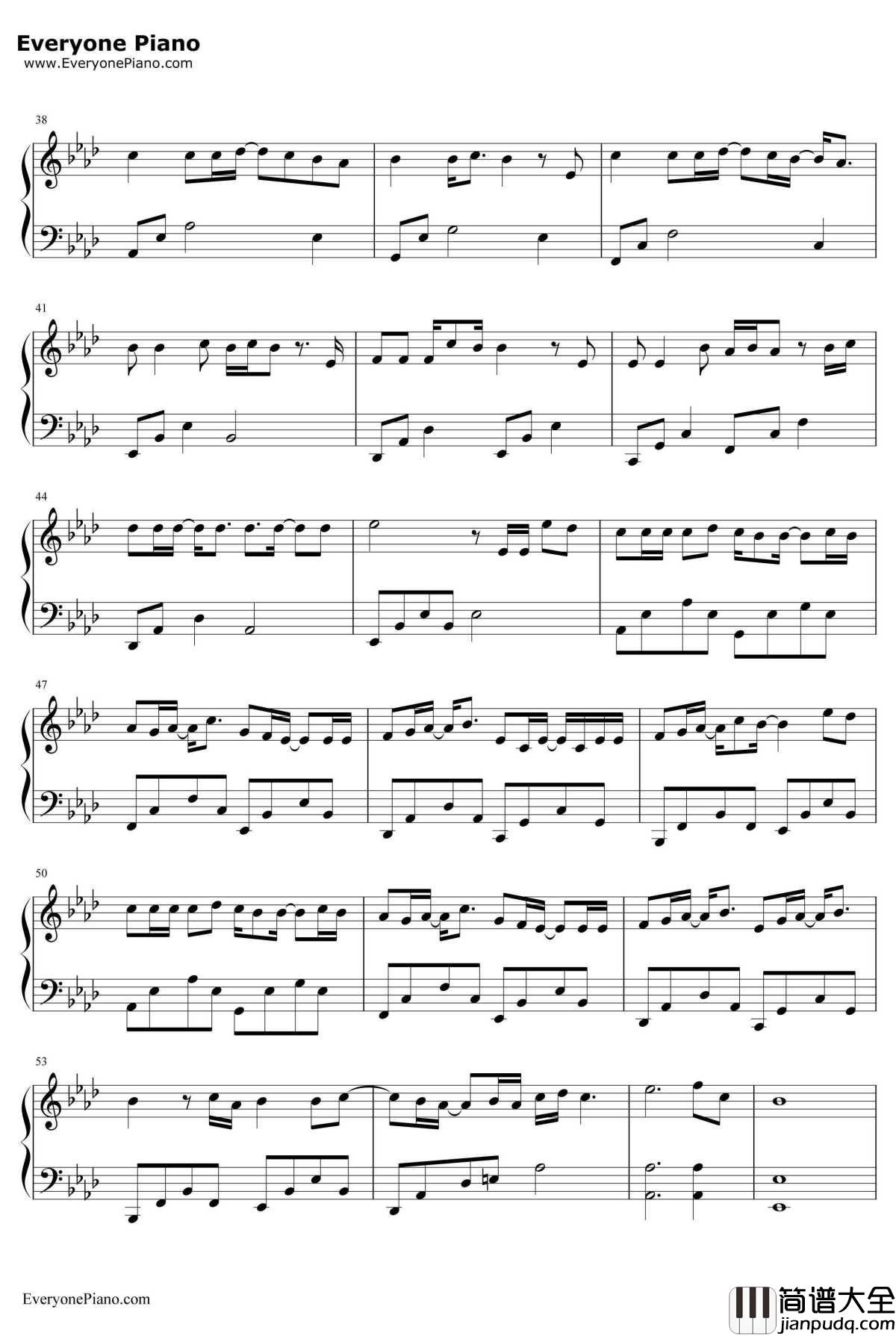 阳光不锈钢琴谱_王源_我们的少年时代插曲