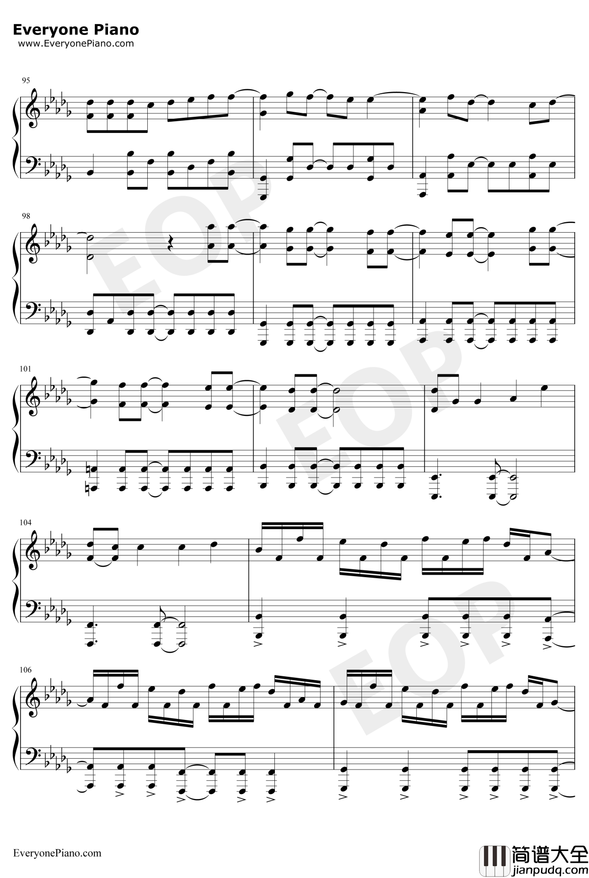 さよならエレジー钢琴谱_菅田将晖_终结一吻主题曲