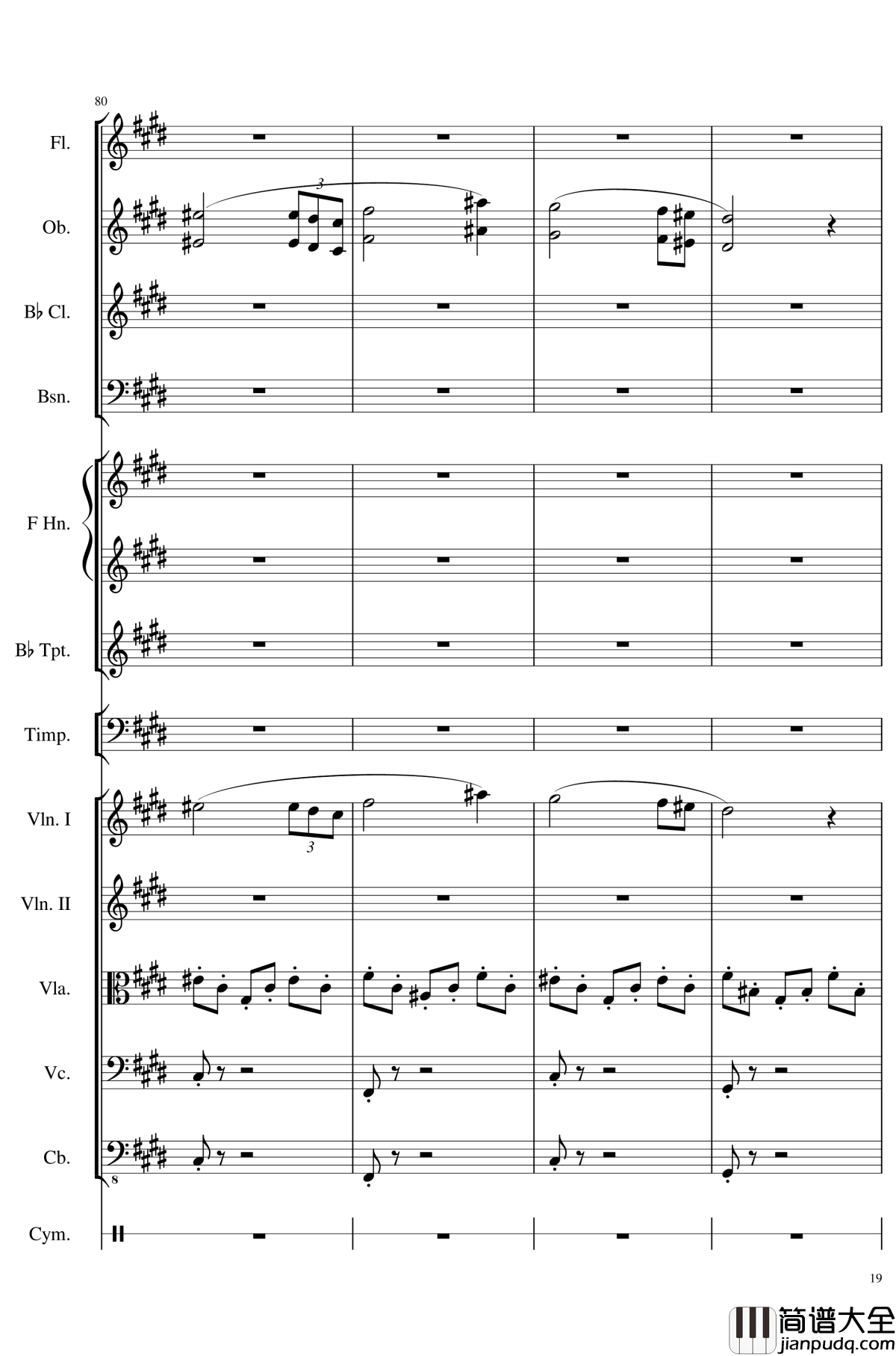 4_Contredanse_for_Chamber_Orchestra,_Op.120钢琴谱_No.3_一个球