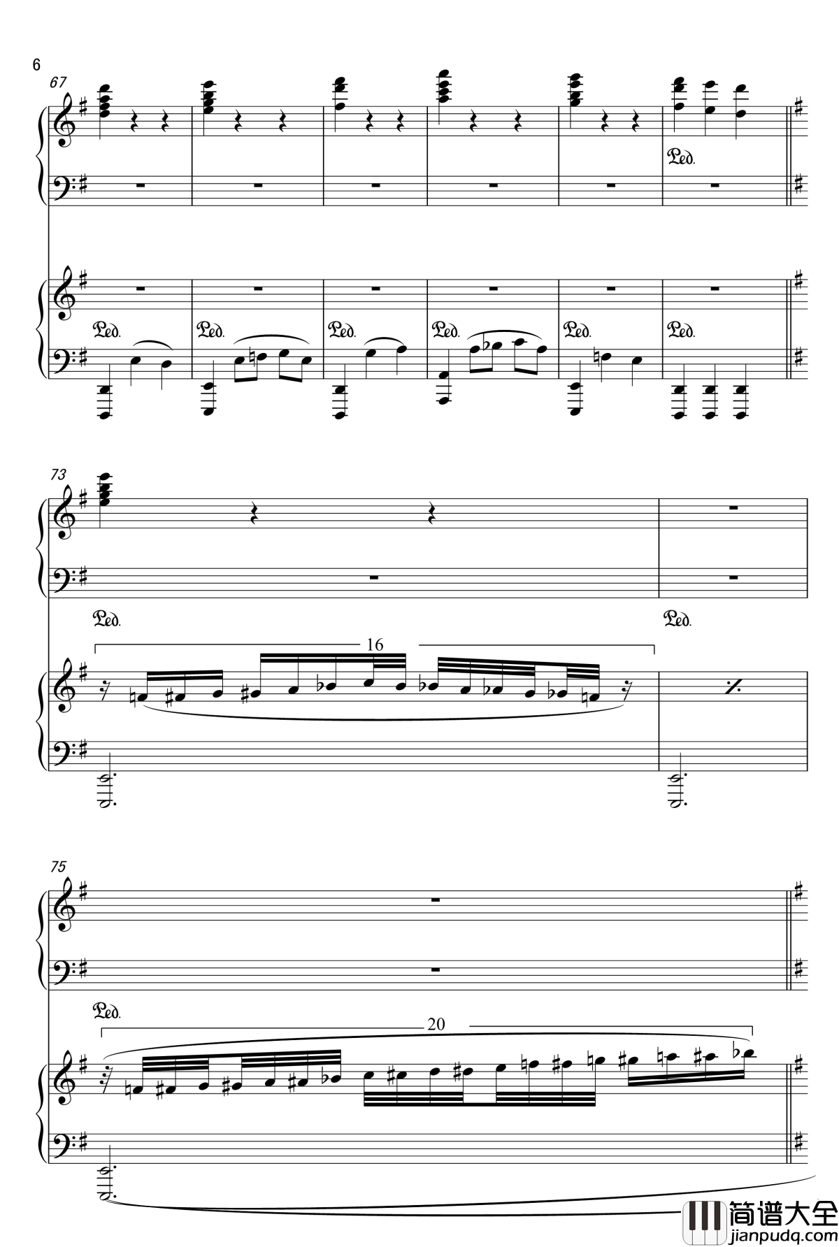 加勒比海盗_四手联弹钢琴谱_Hans_Zimmer