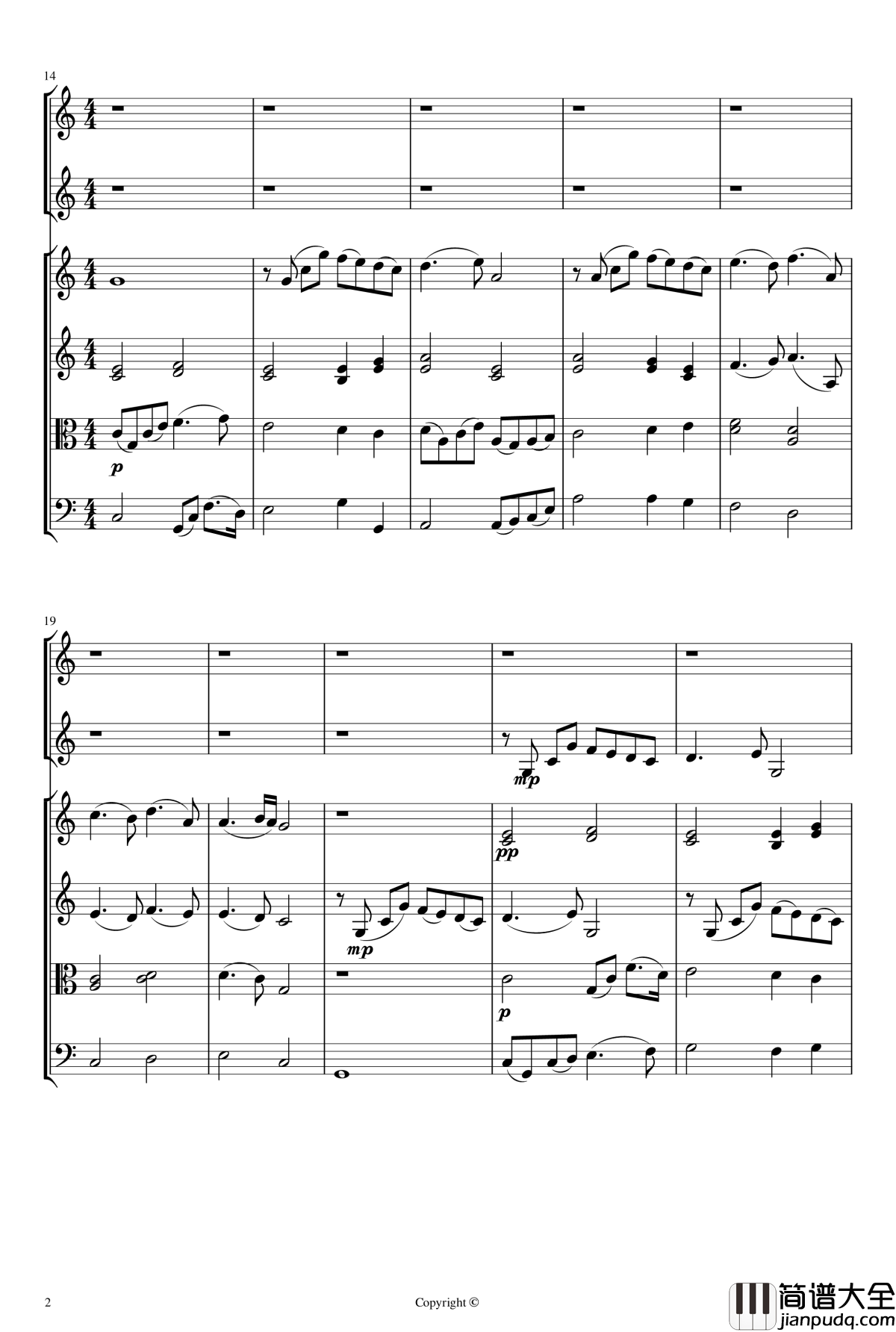 即兴曲2钢琴谱_yewwc