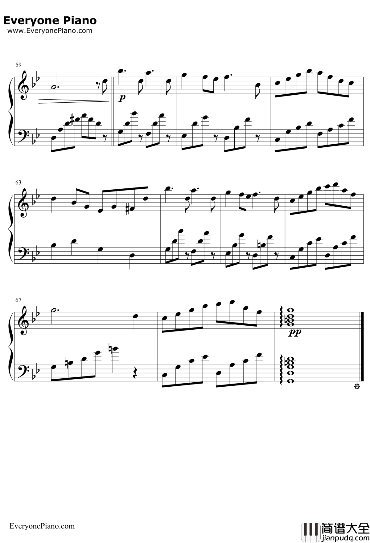 更替的四季钢琴谱_久石让JoeHisaishiHayaoMiyazaki_魔女宅急便主题曲_宫崎骏动画