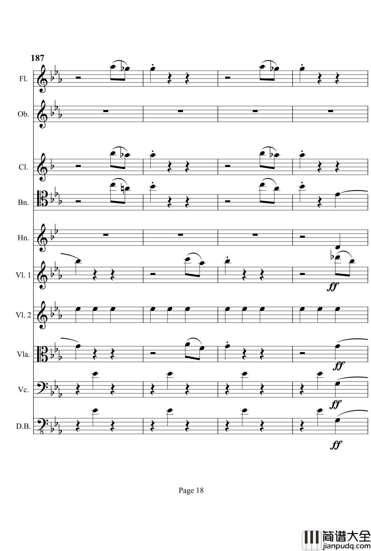 奏鸣曲之交响钢琴谱_第4首_Ⅲ_贝多芬_beethoven