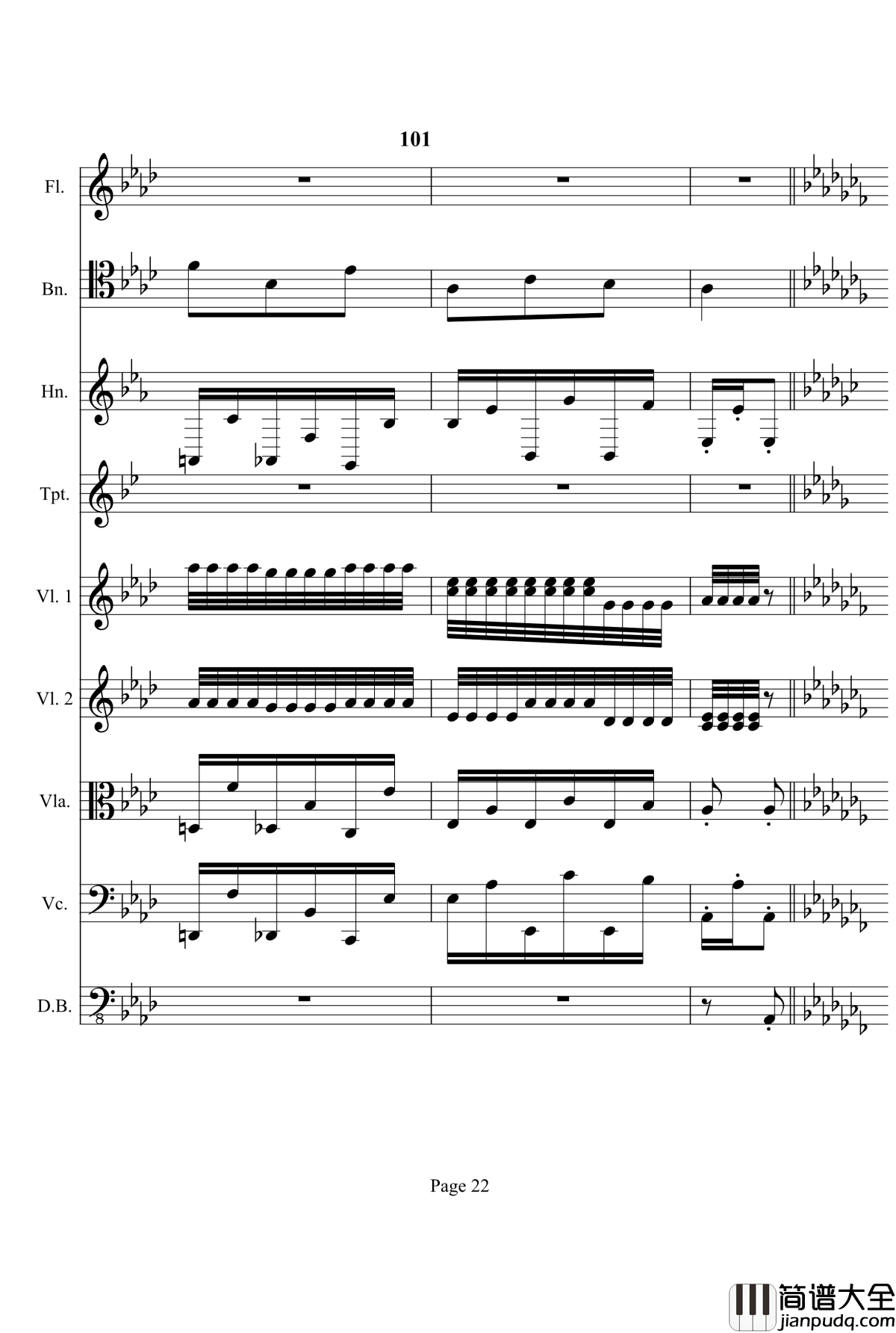 奏鸣曲之交响钢琴谱_第12首_Ⅰ_贝多芬_beethoven