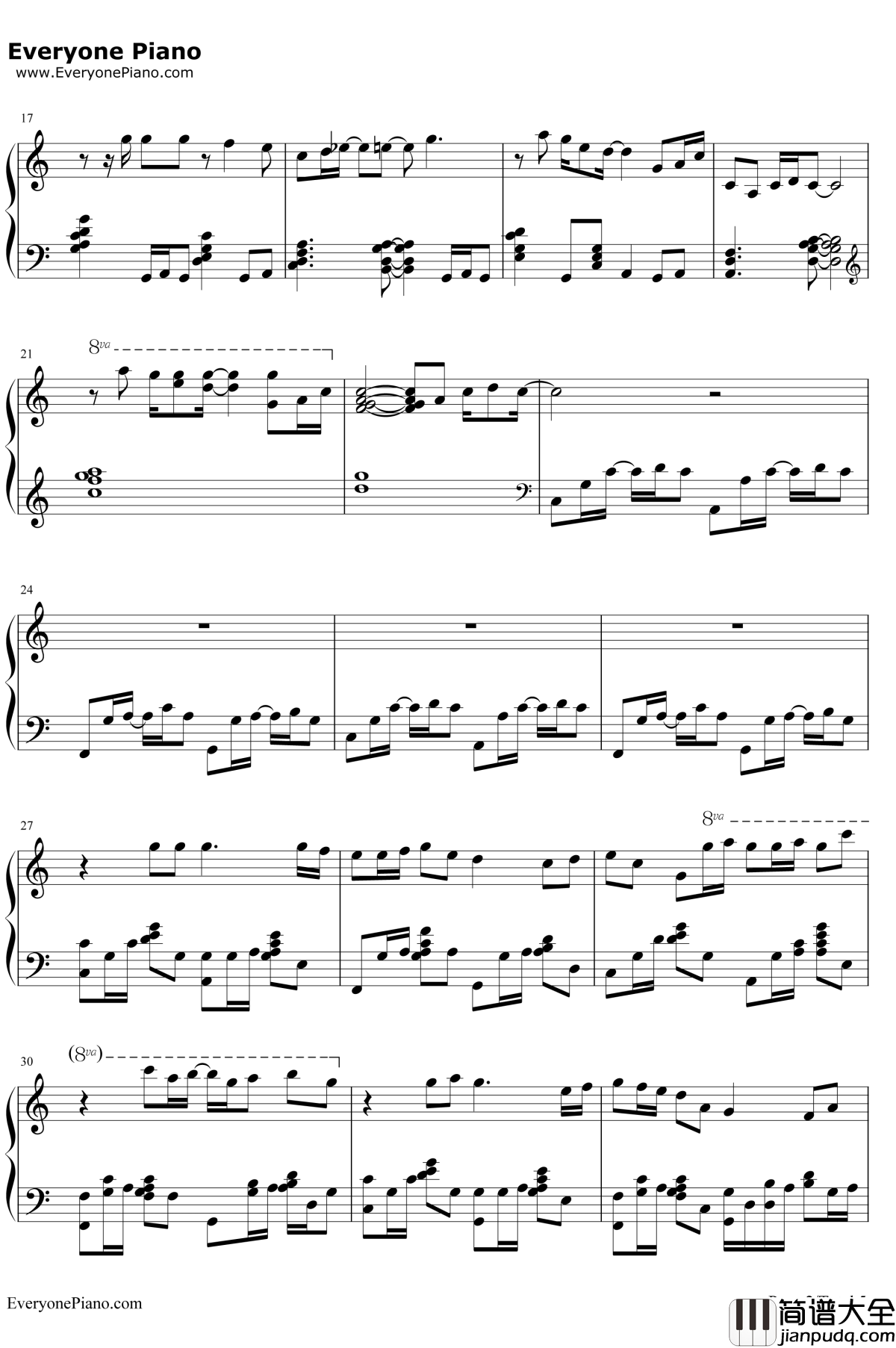 Your_Reality钢琴谱_Jillian_Ashcraft