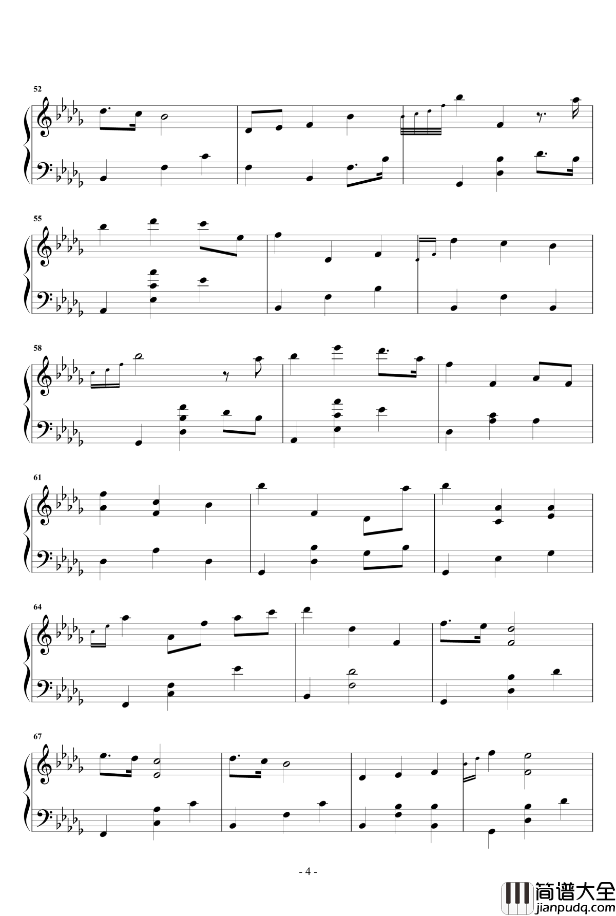 夏语钢琴谱_夜的钢琴曲IV_石进
