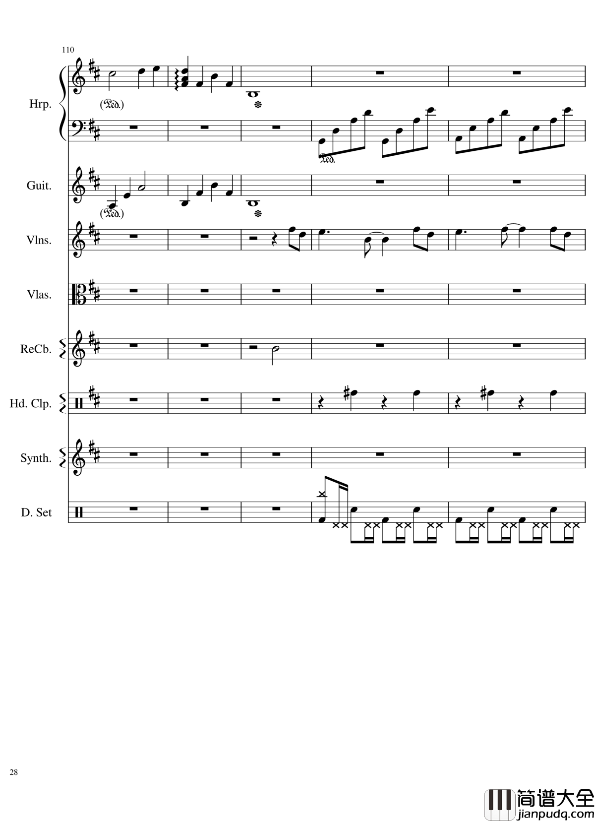 Take_me_hand钢琴谱_总谱_DAISHI_DANCE
