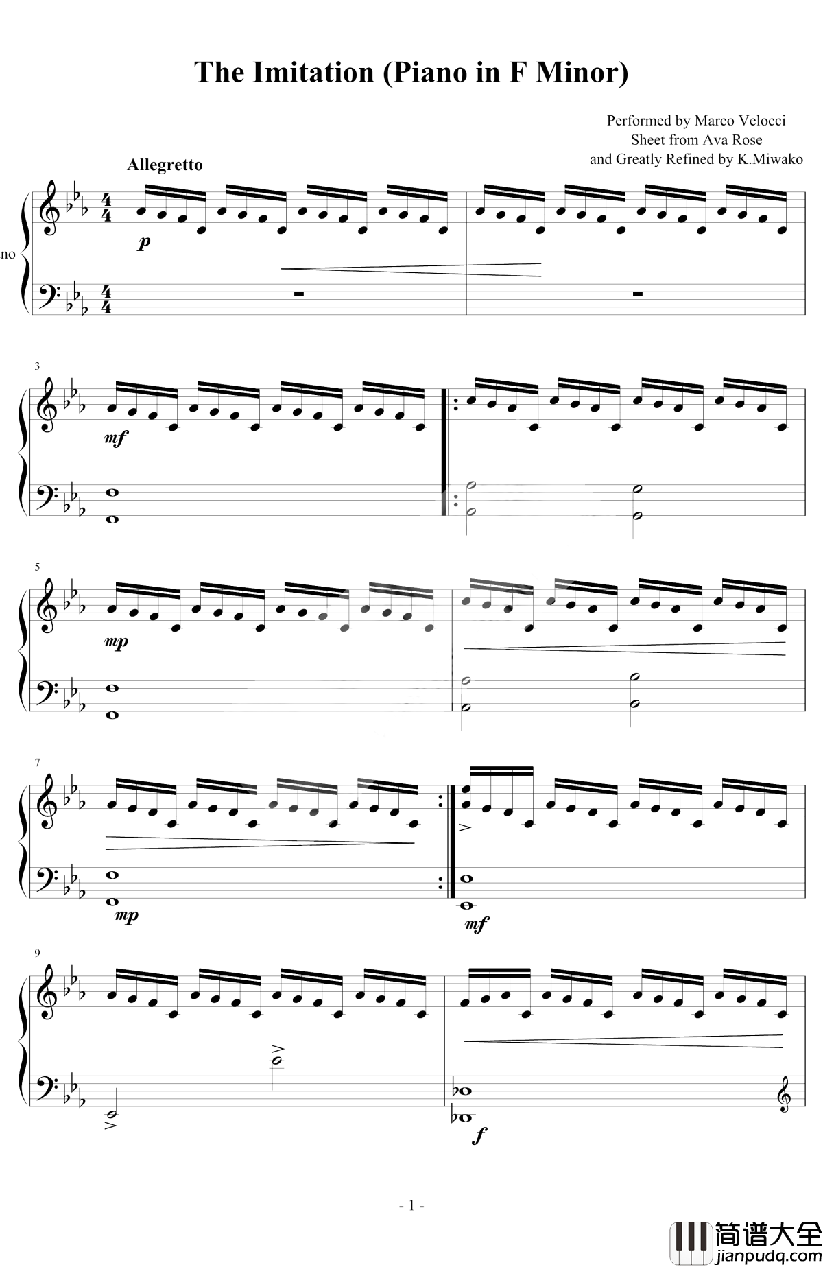 The_Imitation钢琴谱__模仿游戏_主题曲_Piano_in_F_Minor