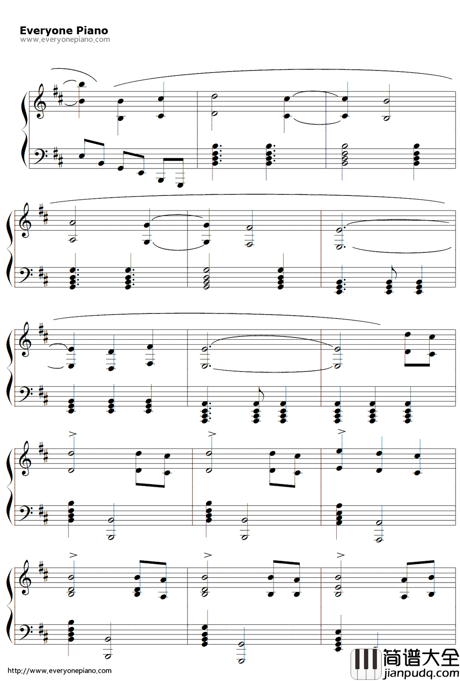 上古卷轴5：天际主题曲钢琴谱_Jeremy_Soule