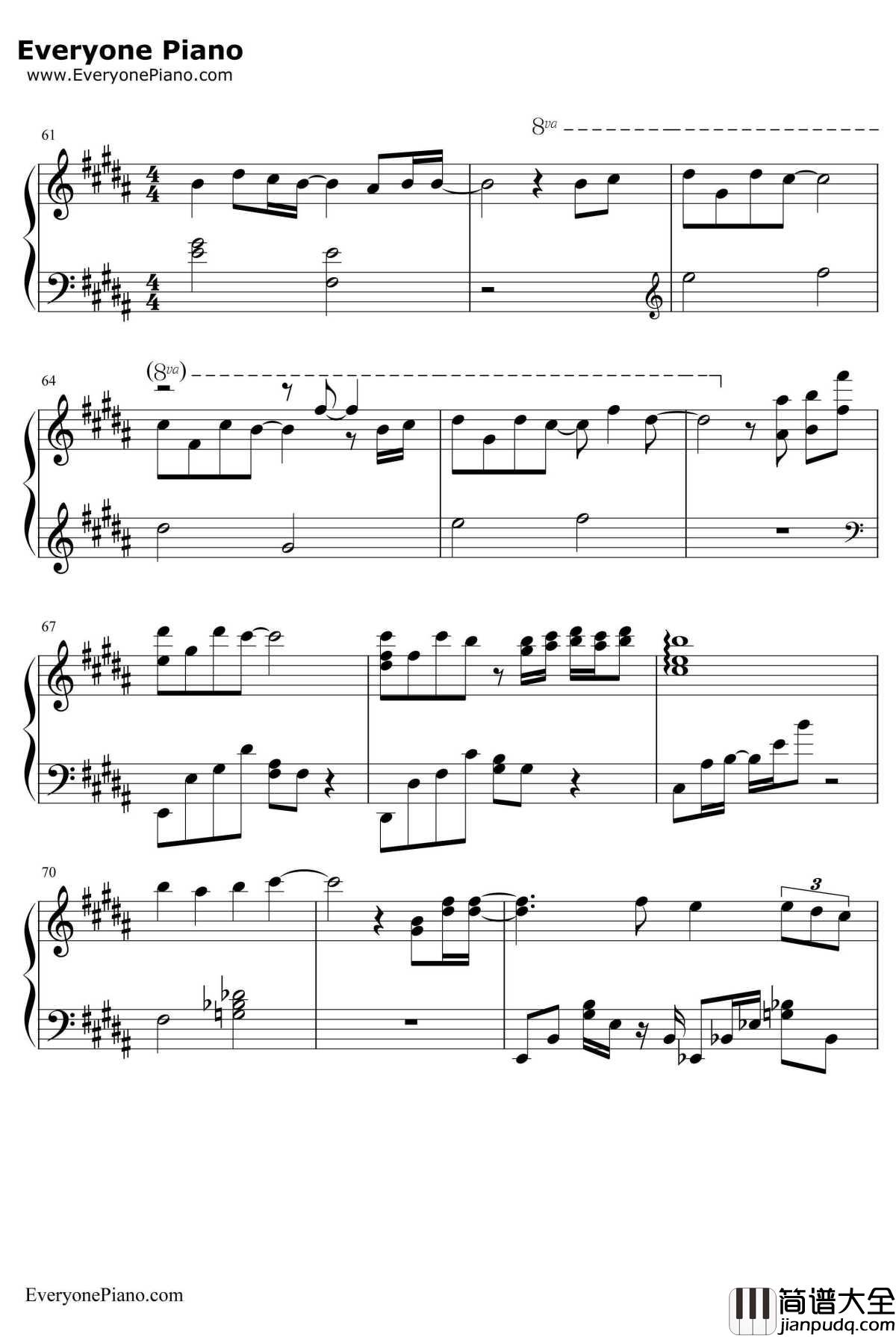 Only_Human钢琴谱_K（姜尹成）_一公升眼泪主题曲