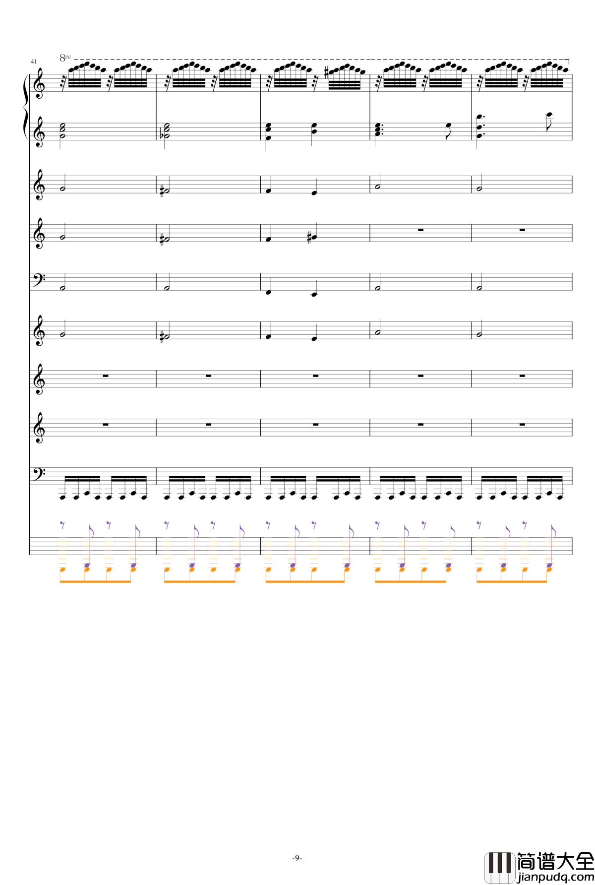 巴兰榭狂想曲钢琴谱_卓越之剑_总谱