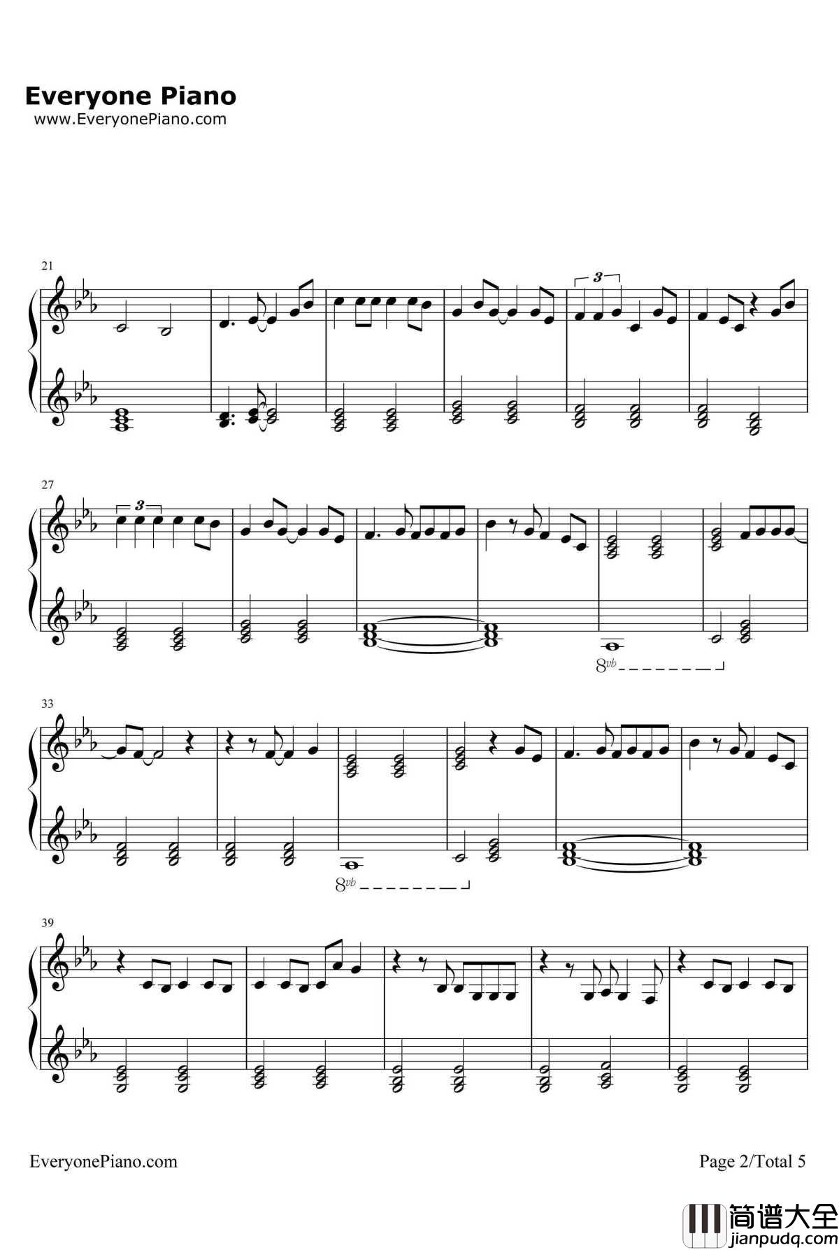 Dream_It_Possible钢琴谱_张靓颖_我的梦_华为品牌主题曲