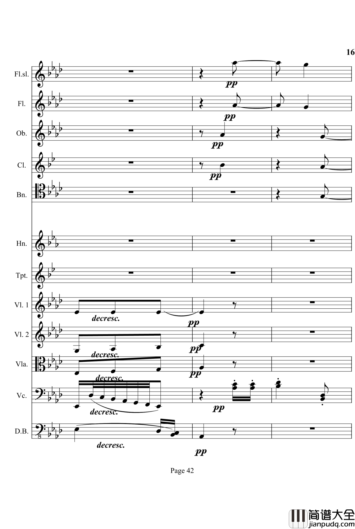 奏鸣曲之交响钢琴谱_第12首_Ⅰ_贝多芬_beethoven
