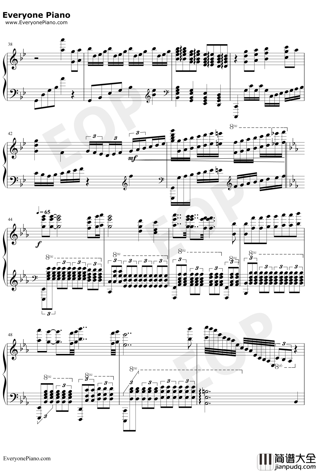 Bohemian_Rhapsody钢琴谱_马克西姆_完美版_波希米亚狂想曲