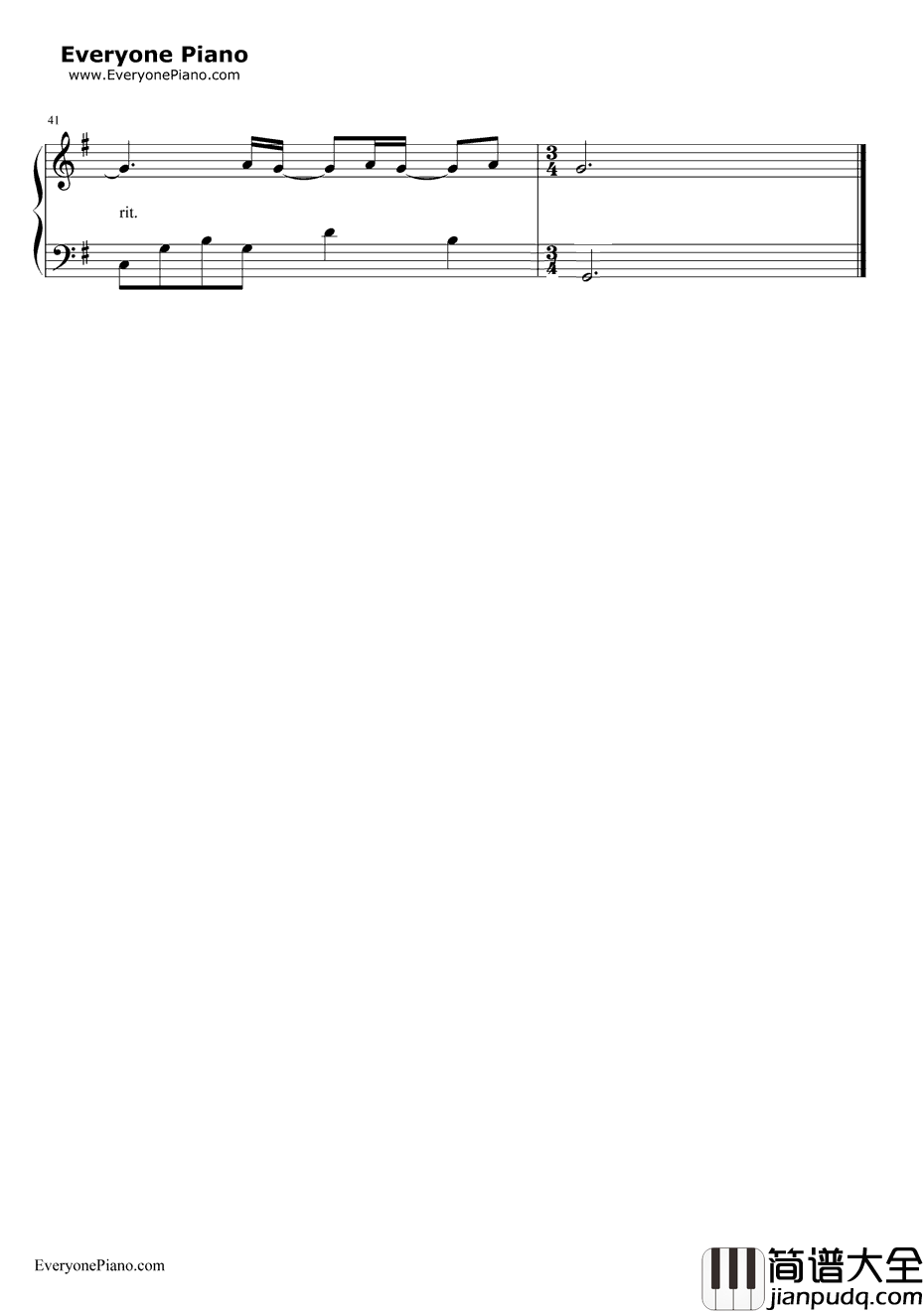 安静的午后钢琴谱_pianoboy