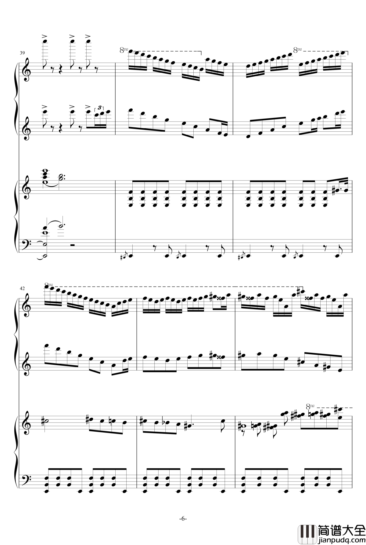 普罗科菲耶夫第三钢琴协奏曲第二乐章钢琴谱