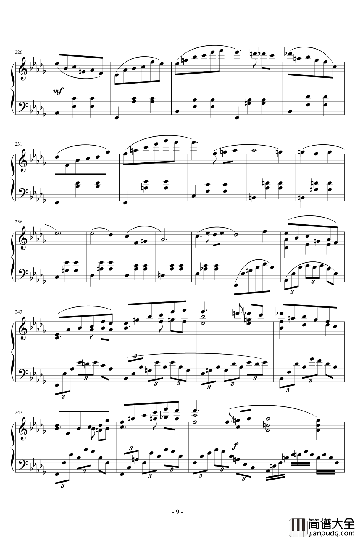 第三乐章钢琴谱_A大调奏鸣曲_清代皇帝