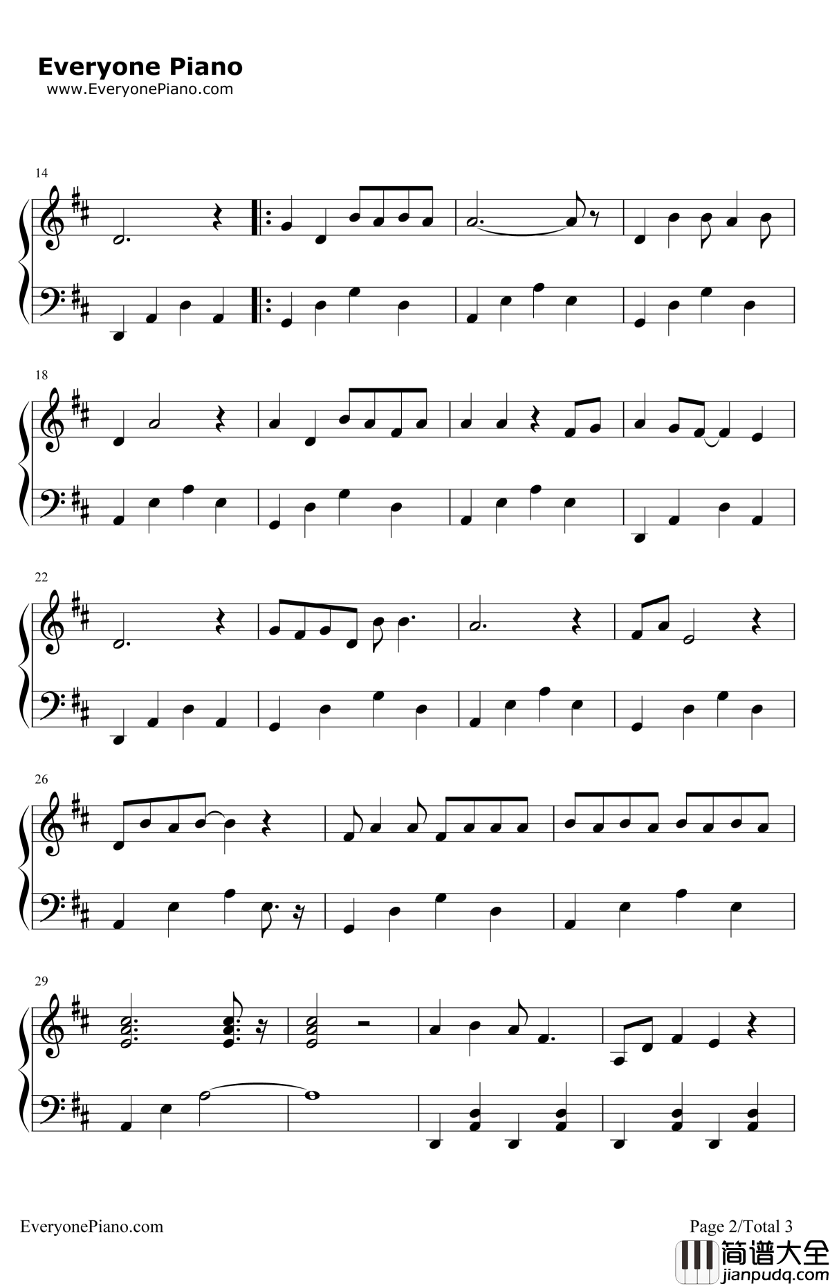 新大头儿子和小头爸爸2一日成才钢琴谱_雷佳_电影主题曲