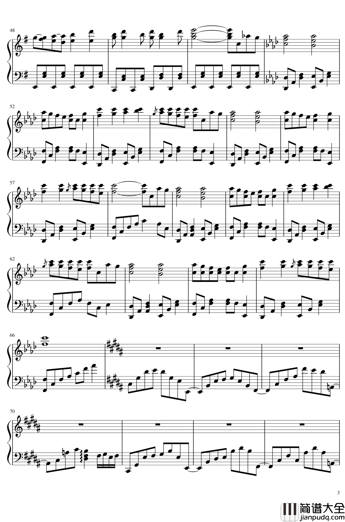 幽霊楽団钢琴谱_东方妖妖梦_东方project_触手猴_Phantom_Ensemble