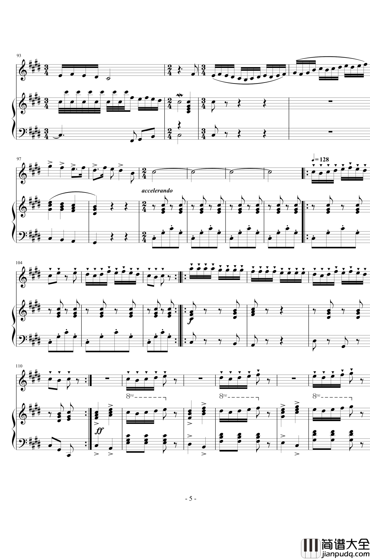 塔塔爾族舞曲钢琴谱_李崇望