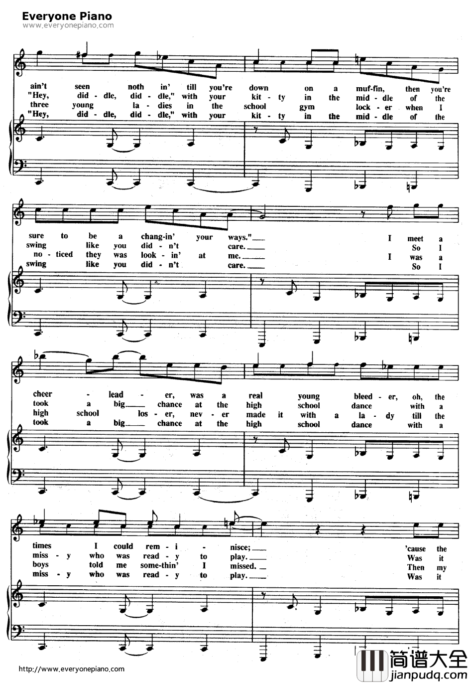 Walk_This_Way钢琴谱_Aerosmith