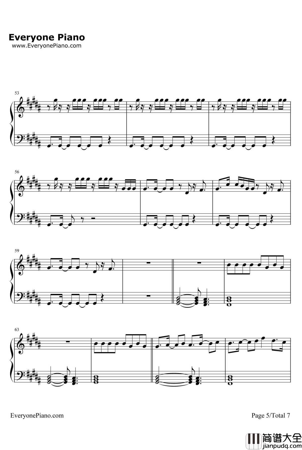 Problem钢琴谱_ArianaGrande