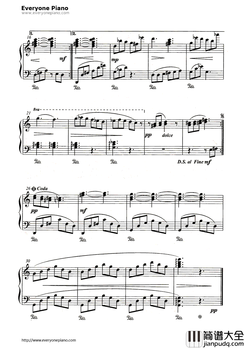 拉娜之歌Lara'sTheme钢琴谱_莫里斯·贾尔MauriceJarre