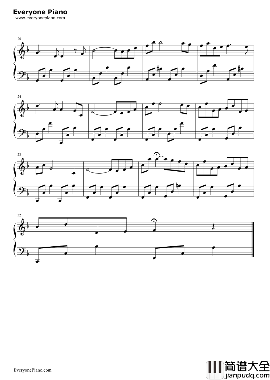 梦幻曲钢琴谱_舒曼