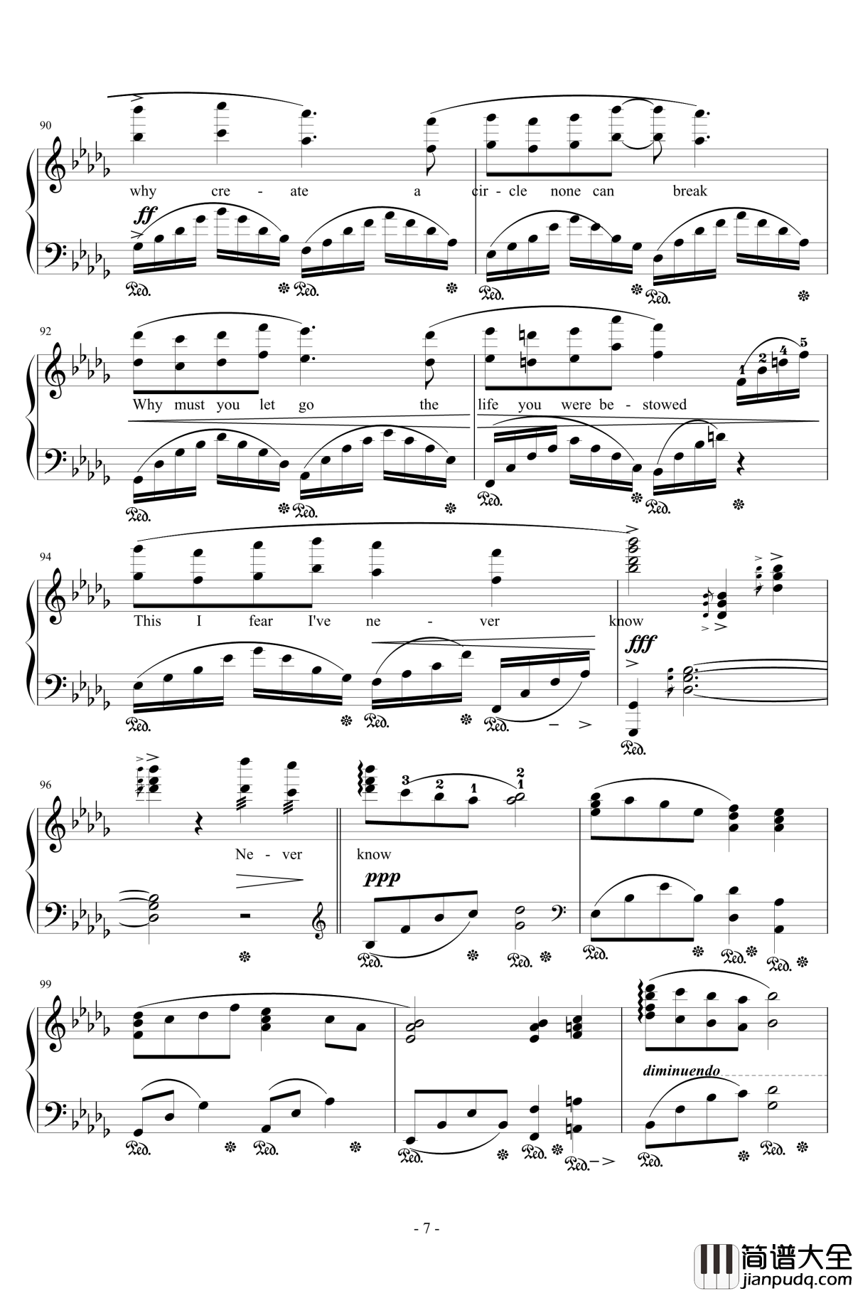 DRAGONSONG钢琴谱_Distant_Worlds_IV_Susan_Calloway