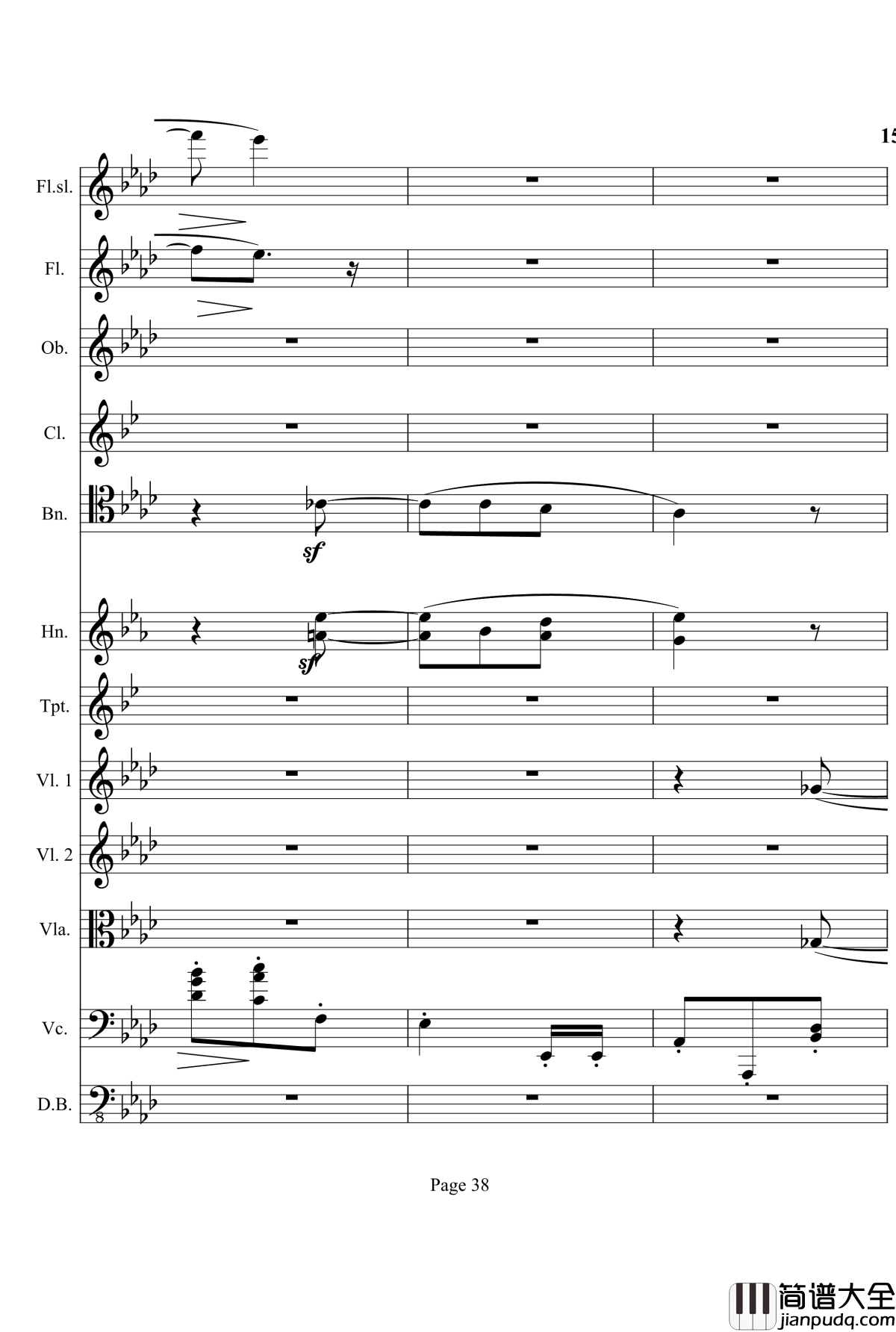奏鸣曲之交响钢琴谱_第12首_Ⅰ_贝多芬_beethoven